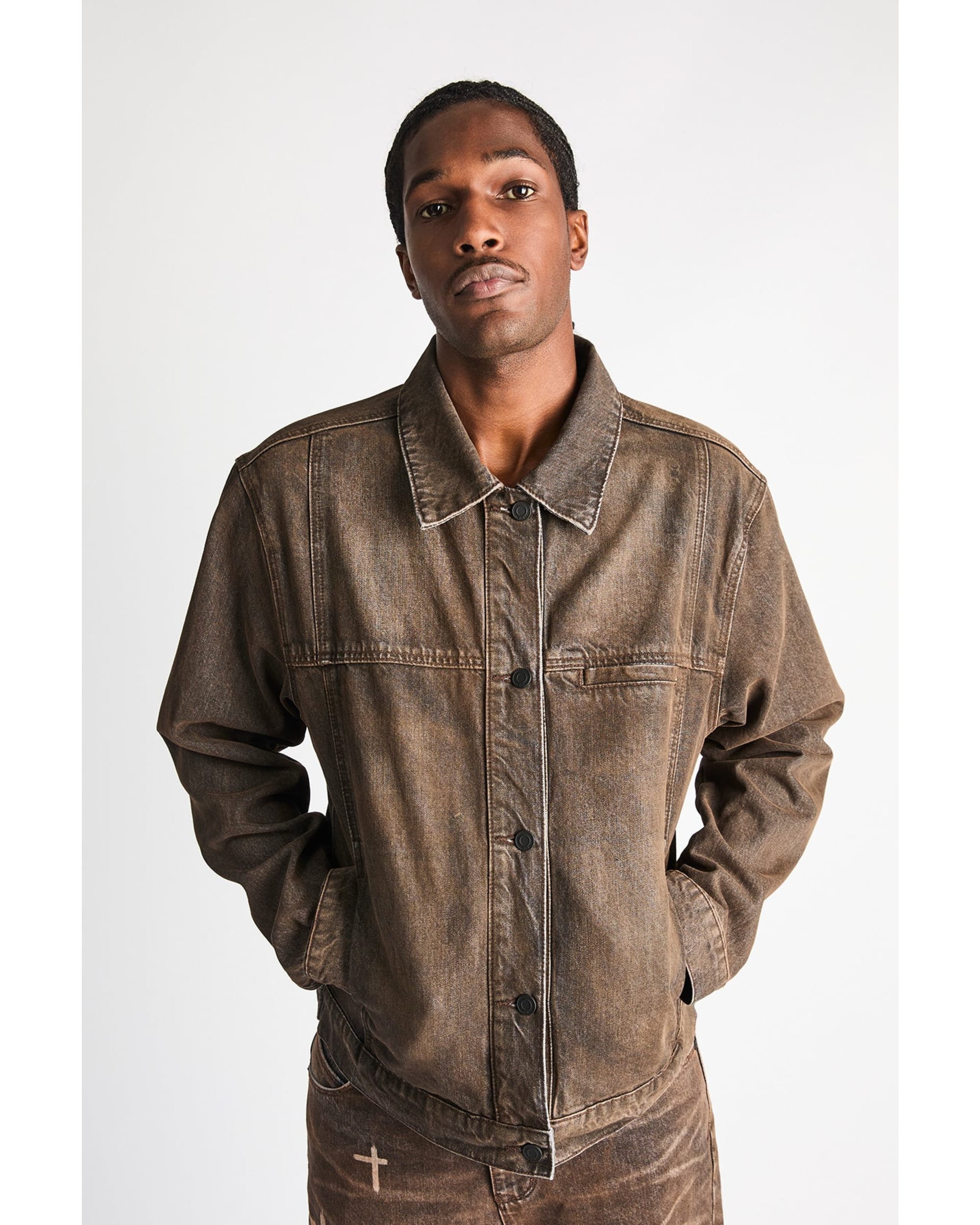 VALENTIANO DENIM JACKET | MOCHA DRIFT - Image 5
