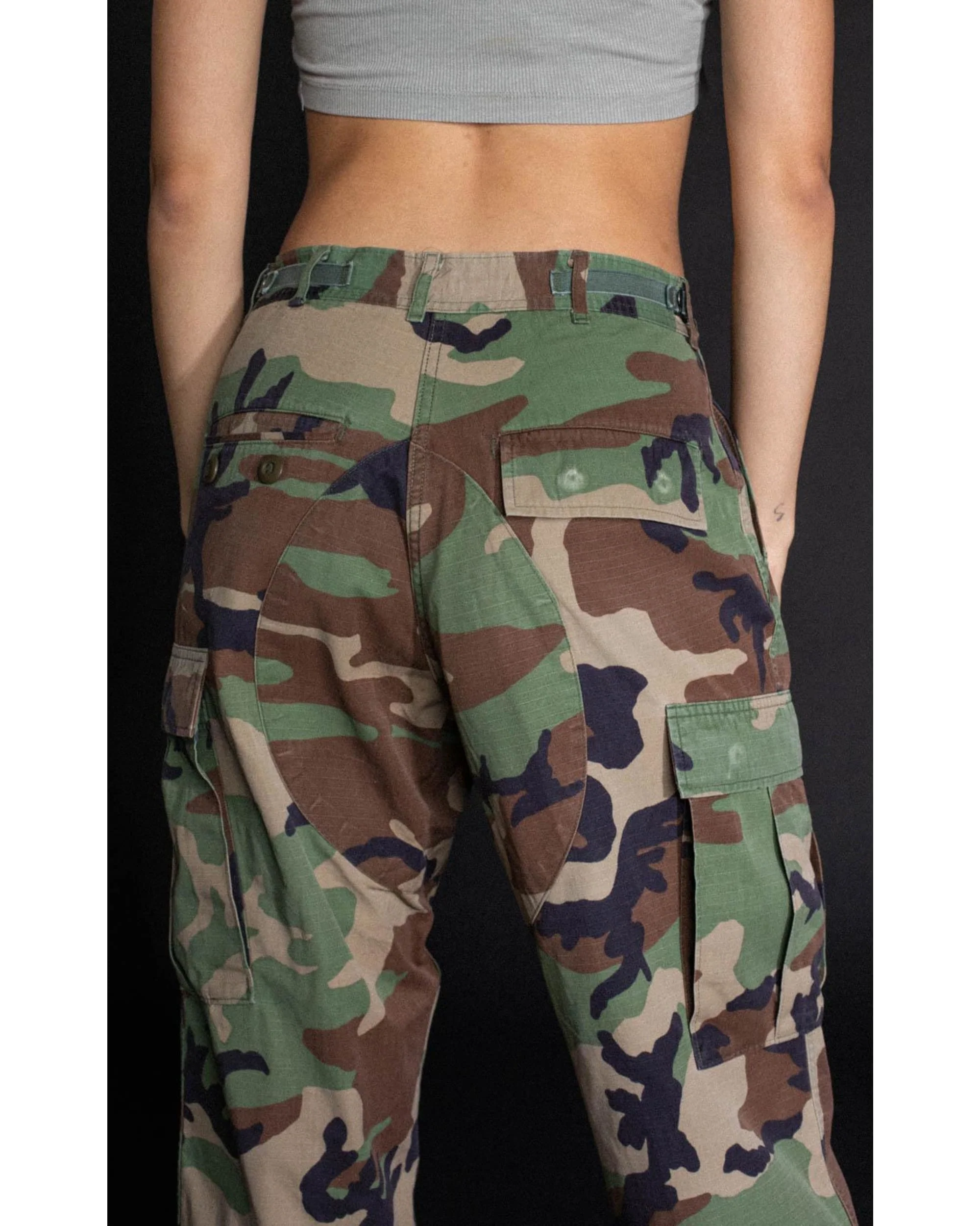 Vintage Camo Woodland Pants - XS, L, XL - Image 5