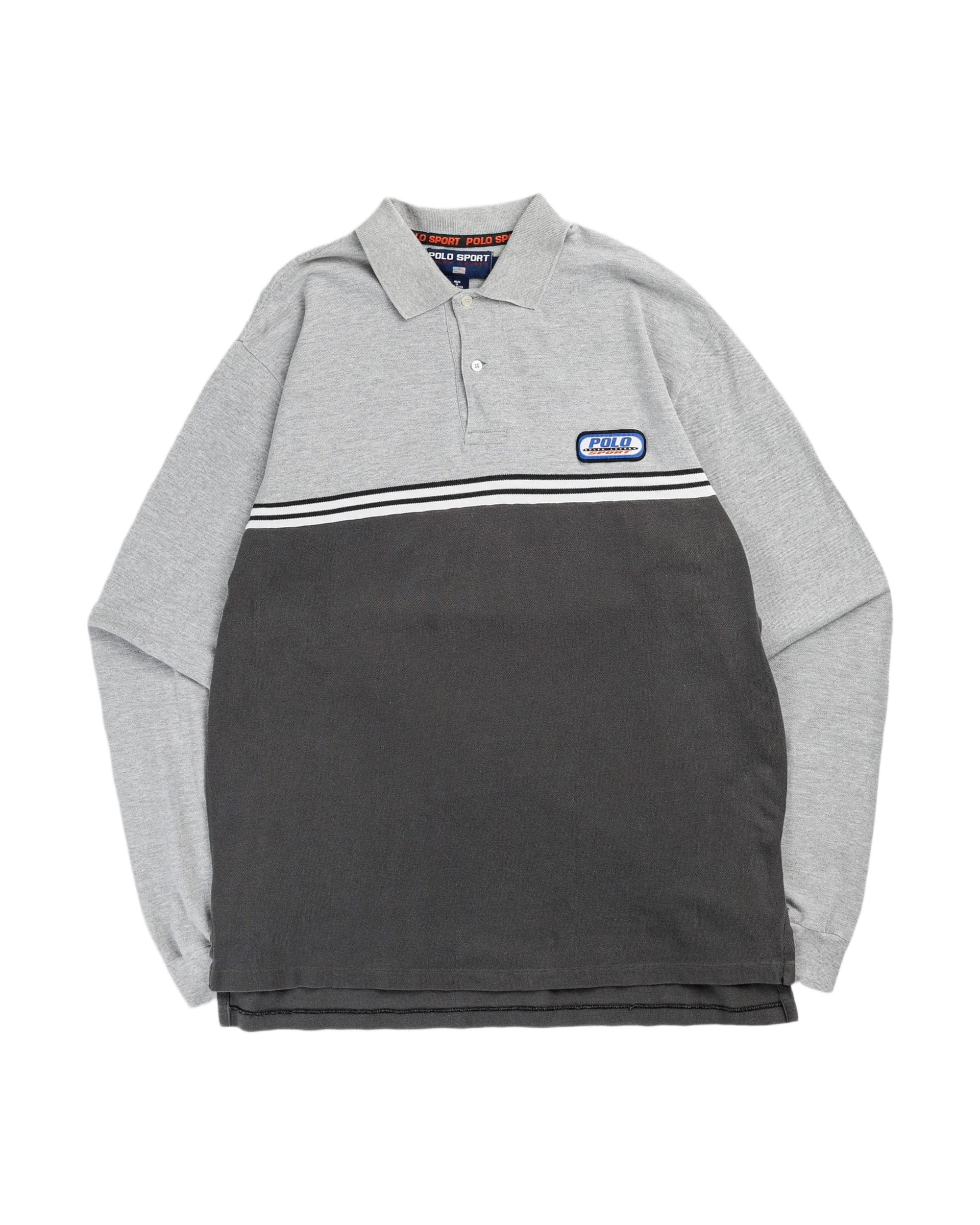 Vintage Long Sleeve Collared Tee - L