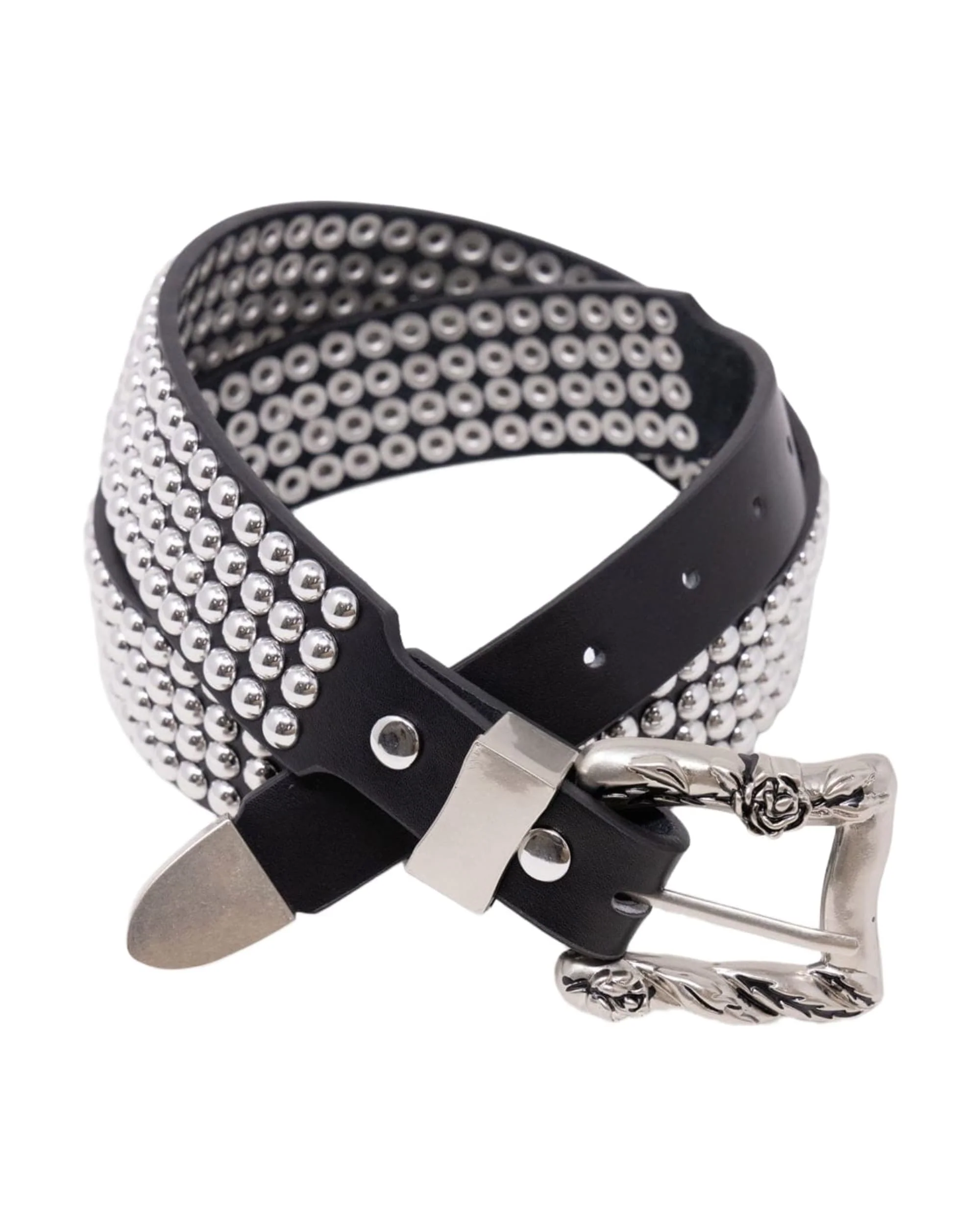 Vintage Studded Belt - Black - Image 5