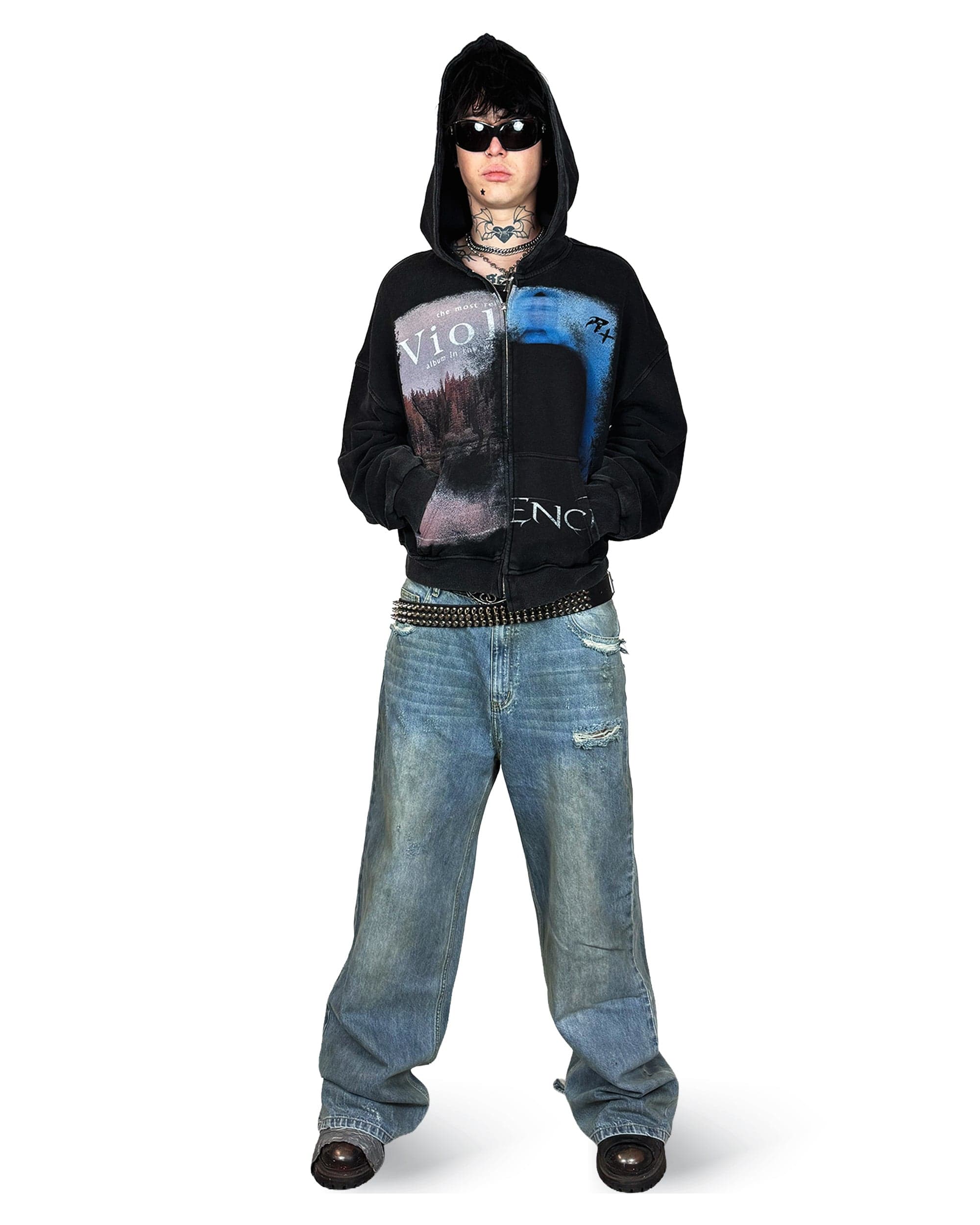 VIOLENCE DENIM PANTS | UNISEX - Image 3