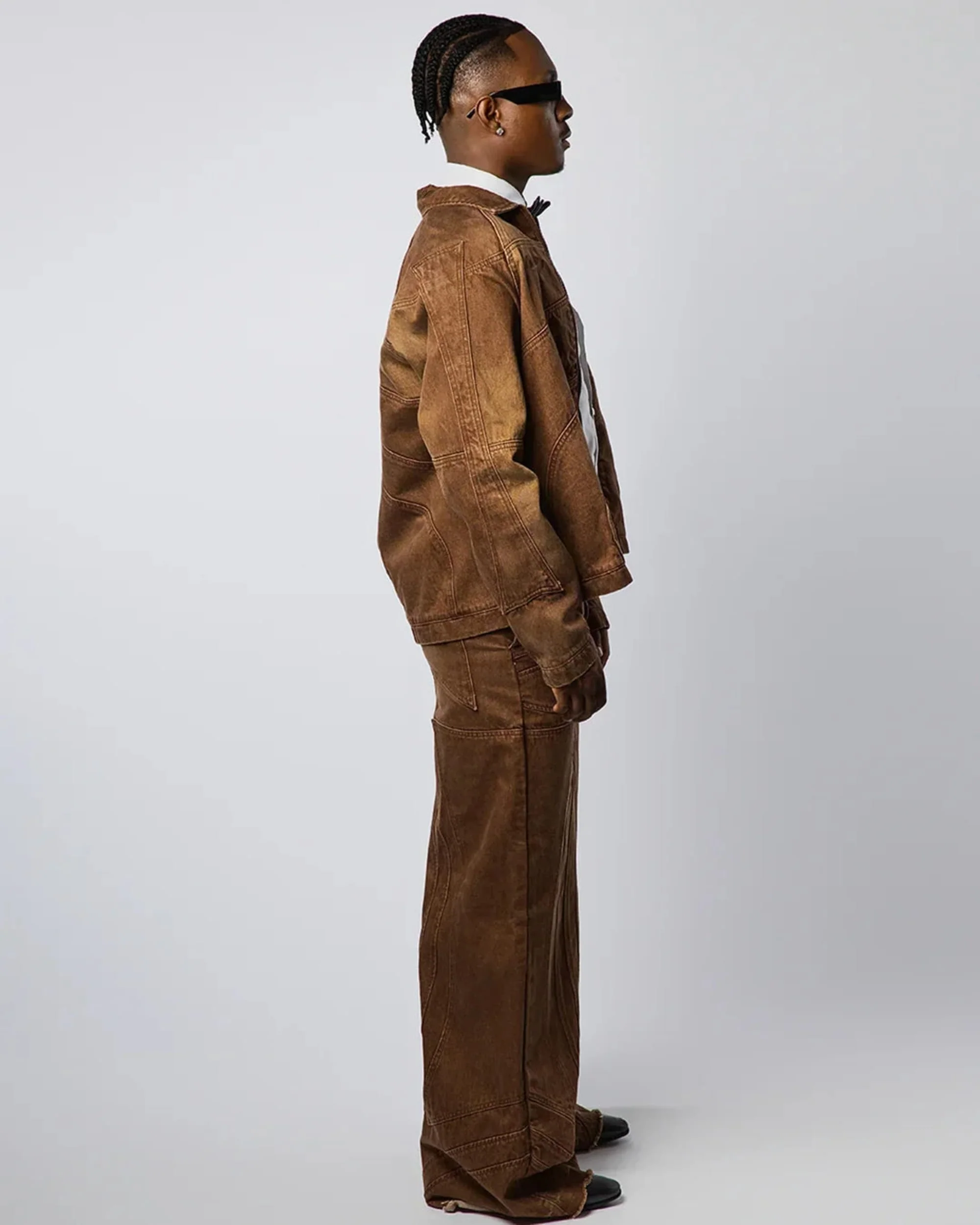 VZNARY "TWIST OF FATE" JEANS ( BROWN ) - Image 5