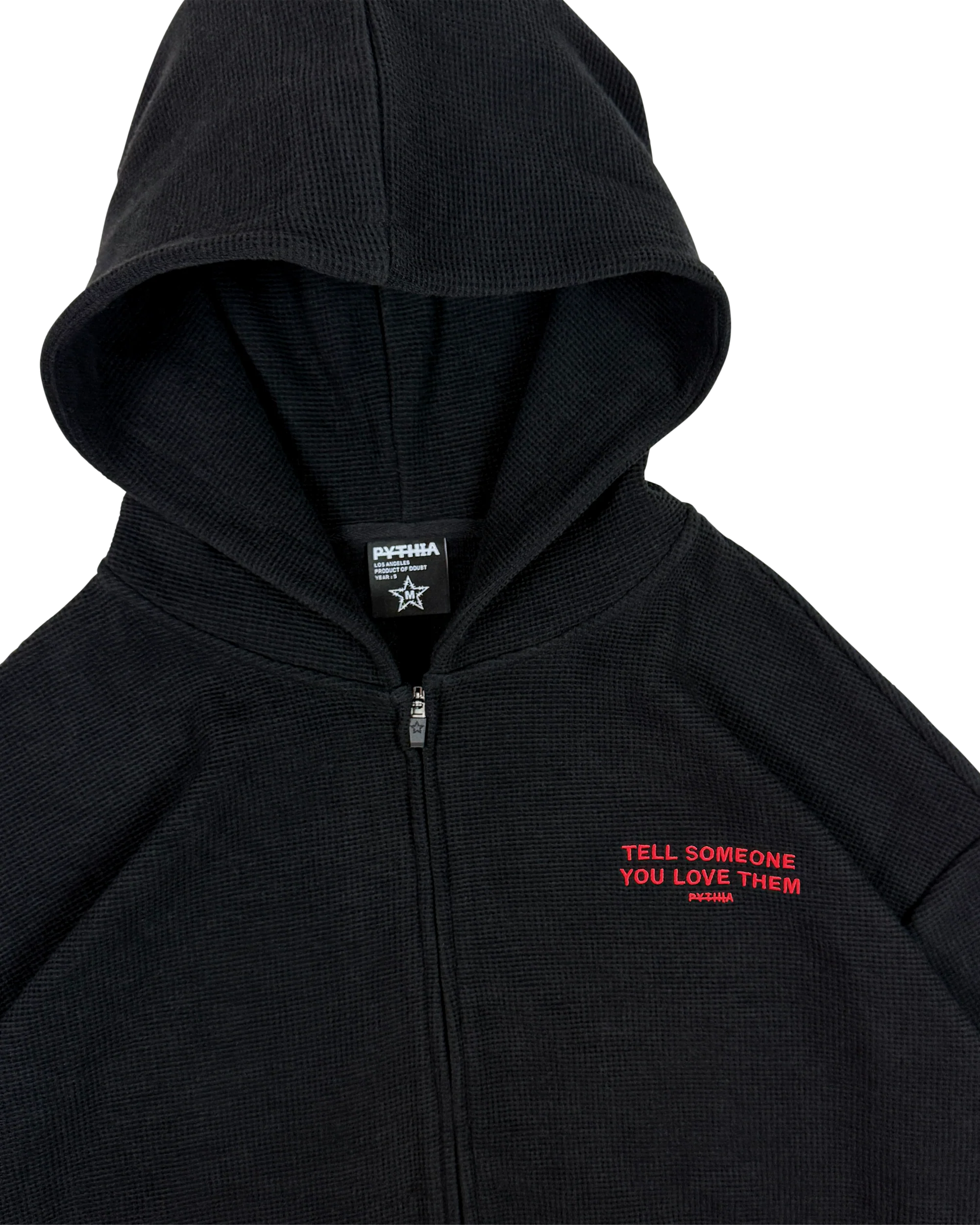 WAFFLE KNIT ZIP HOODIE - Image 2