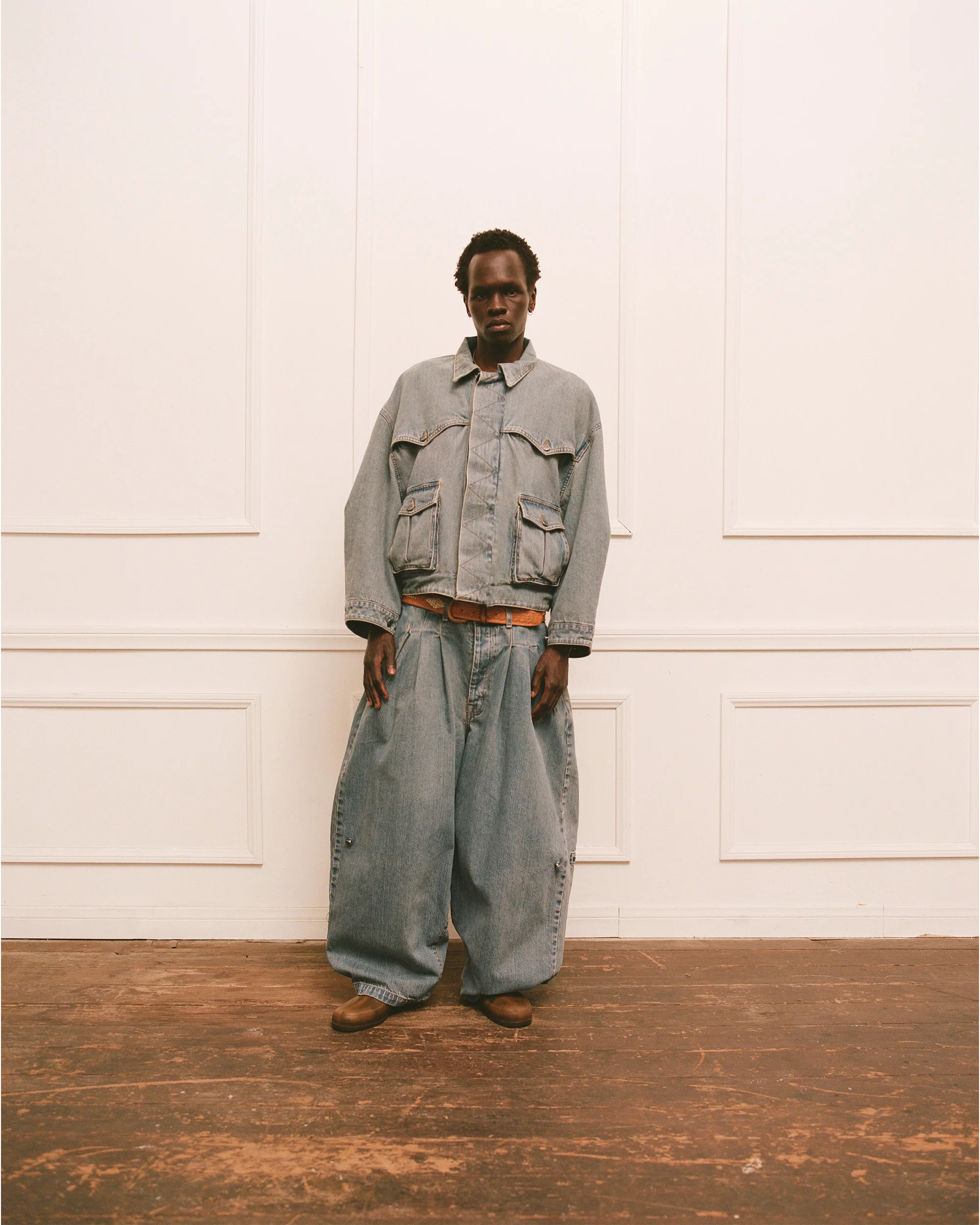 Washed Indigo Triptych Japanese Denim - Image 13