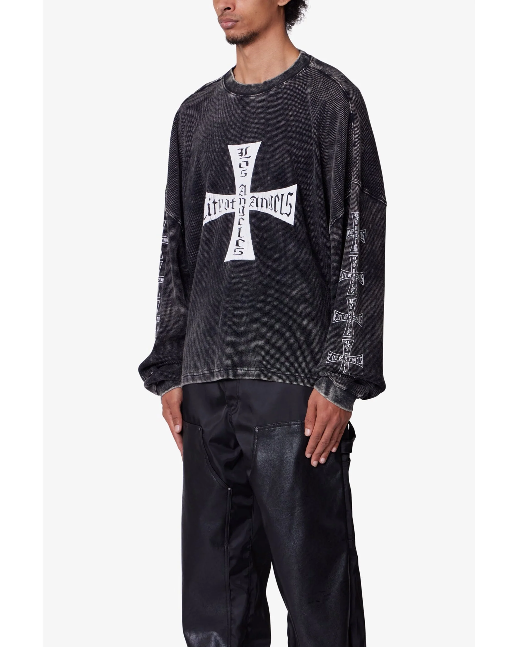 Washed LA Thermal Shirt - Washed Black - Image 6