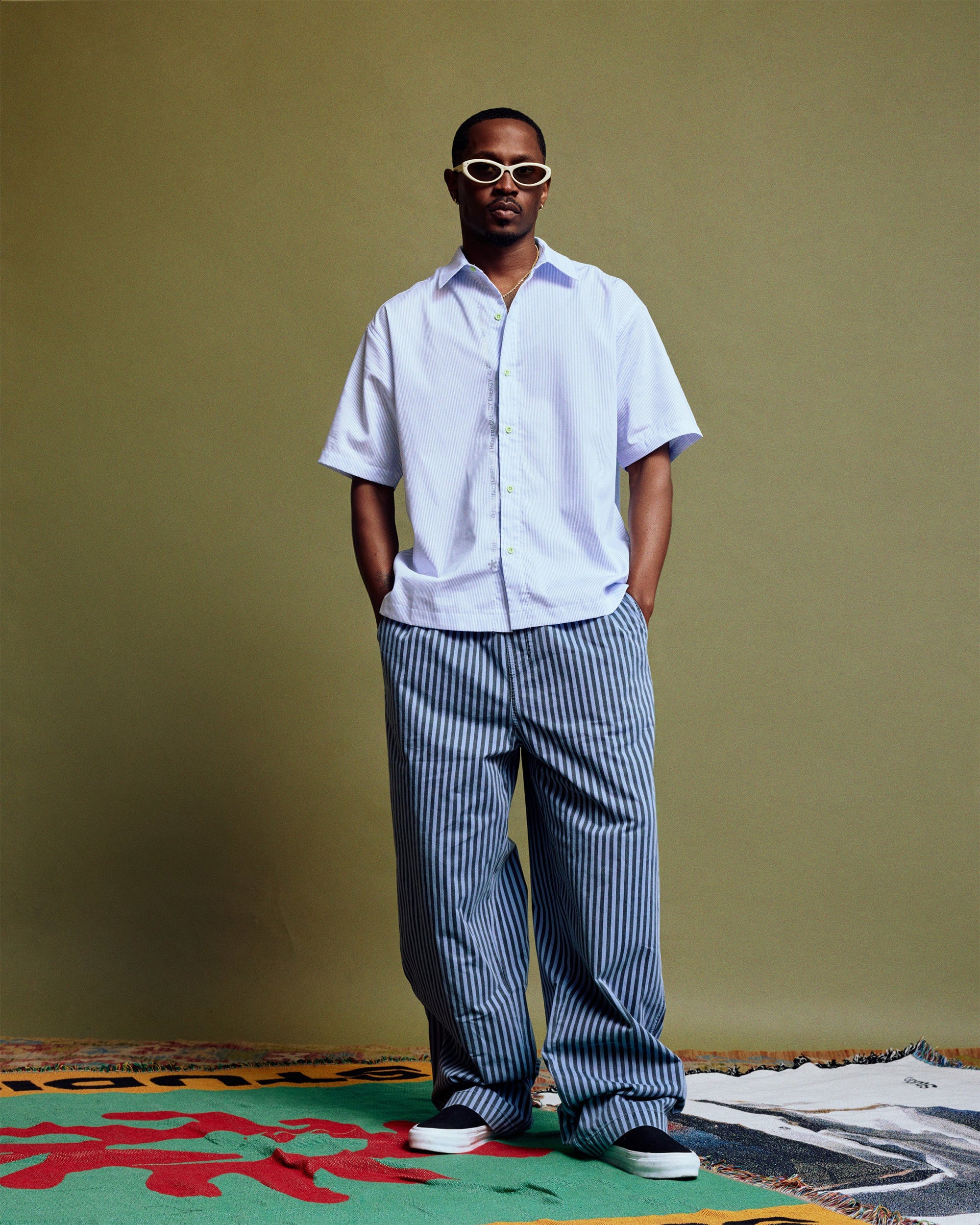 WASHED STRIPE CHEF PANT - Image 6