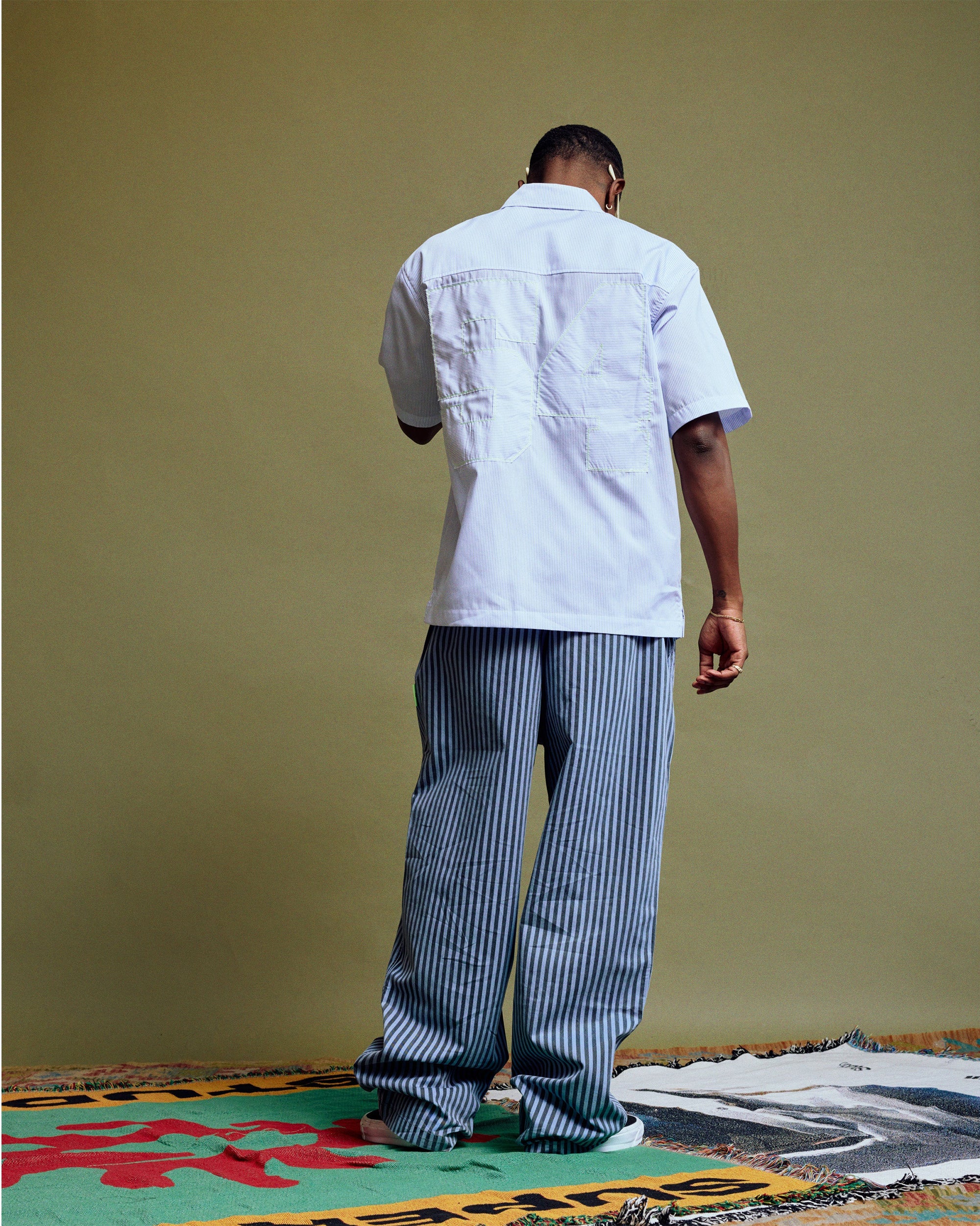 WASHED STRIPE CHEF PANT - Image 8