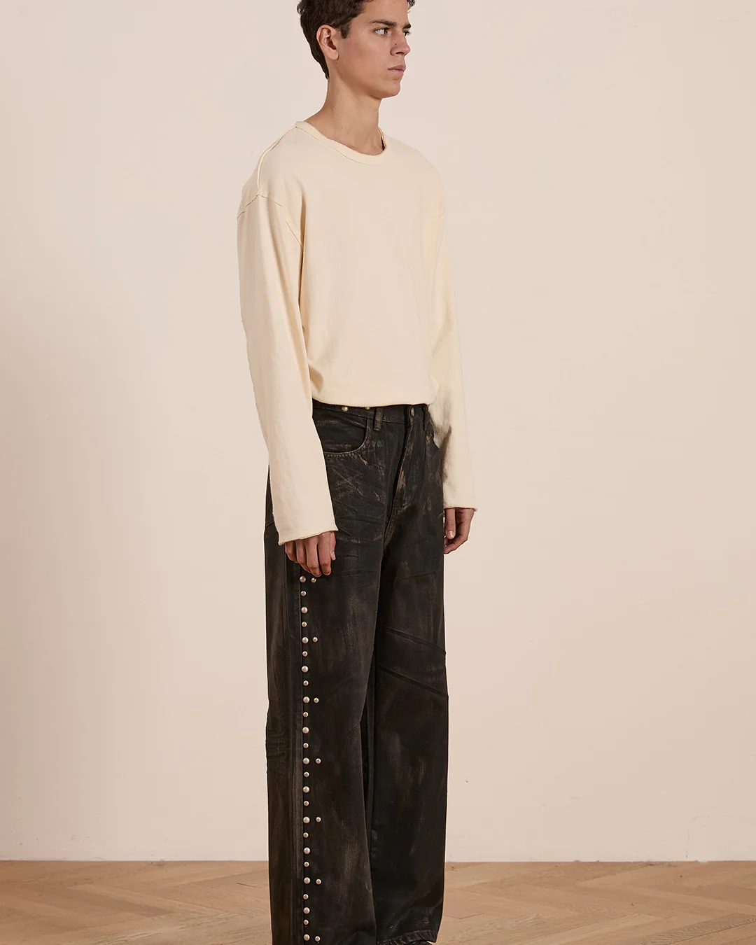 Waxed Studded Jeans - Image 13