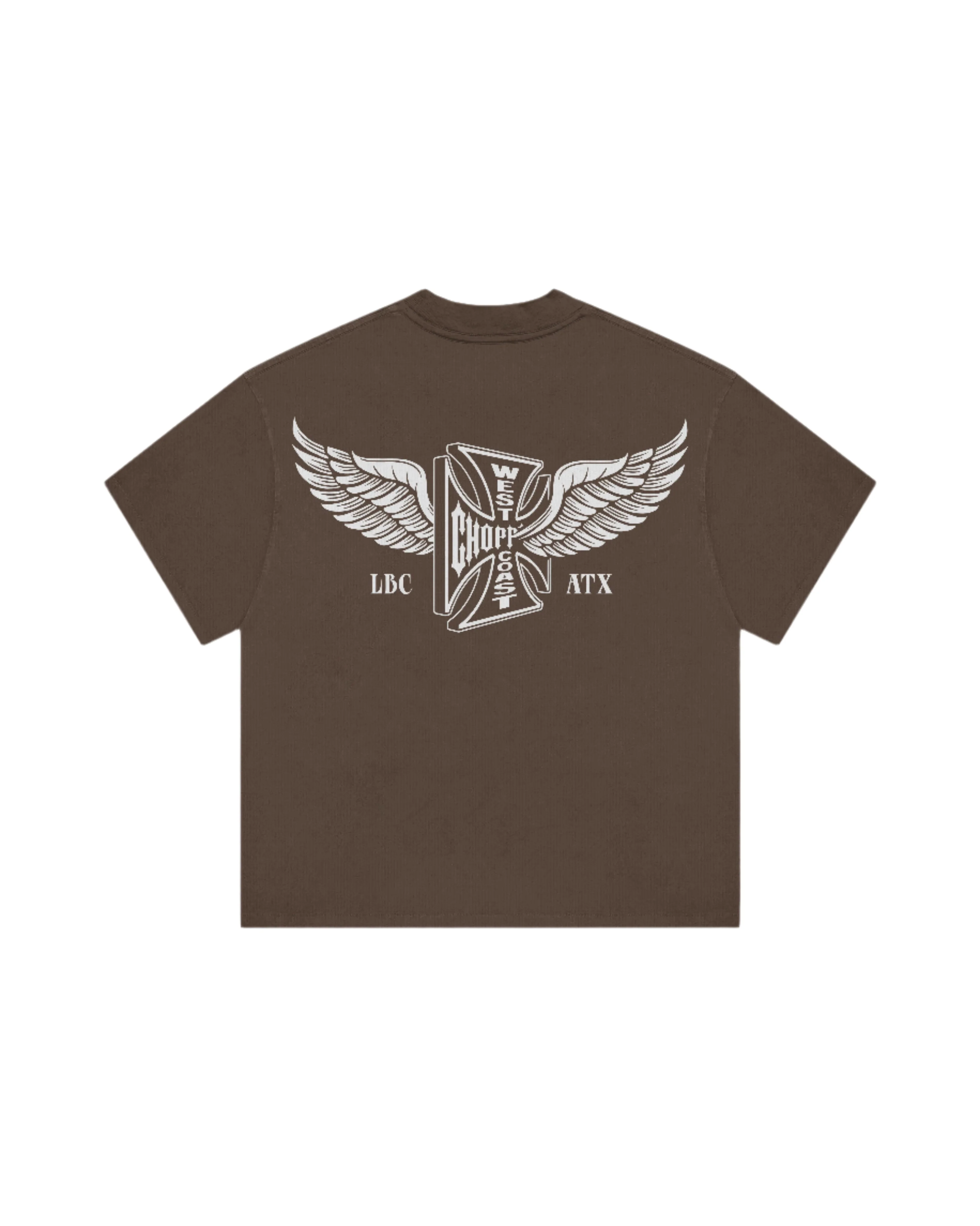 WEST COAST CHOPPERS WING LOGO TEE BROWN - Image 2