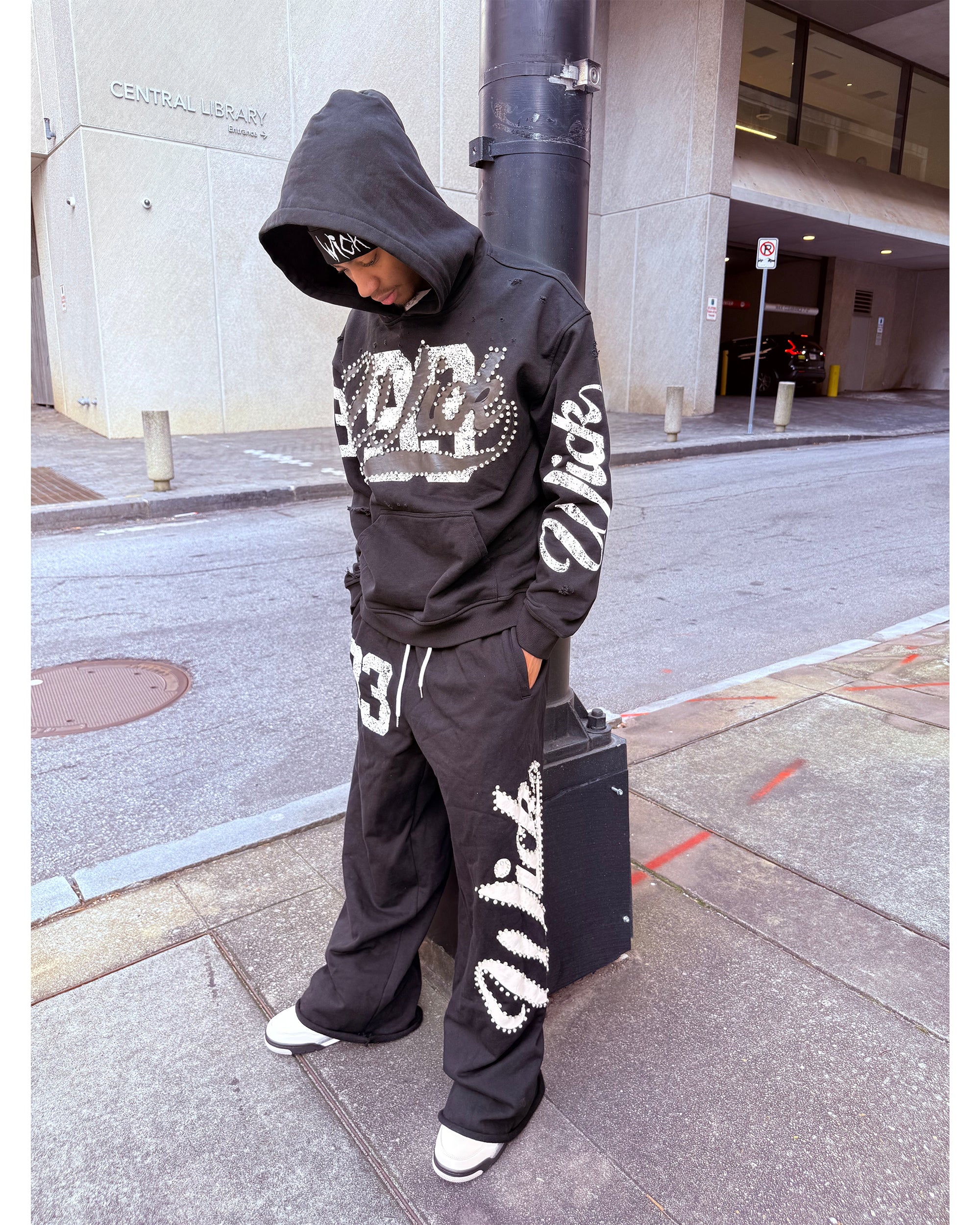 WICK 93 Hoodie - Black - Image 8