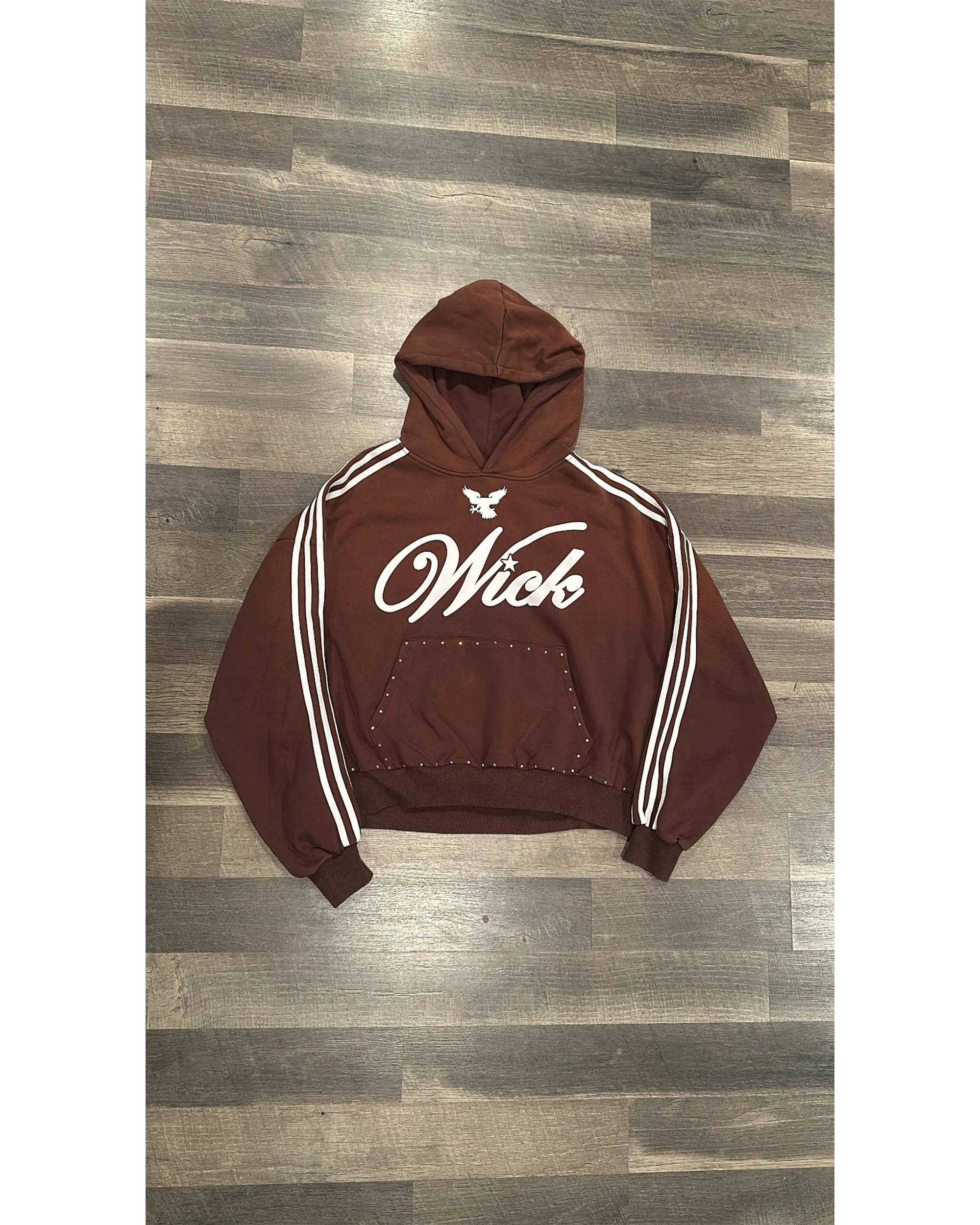 WICK EAGLE HOODIE (BROWN) - Image 2