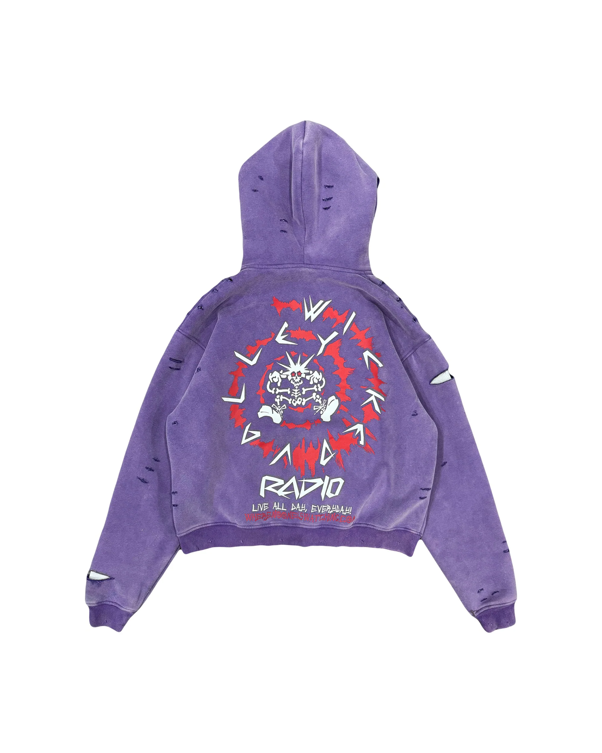 WICKED RADIO HOODIE (PURPLE) - Image 2
