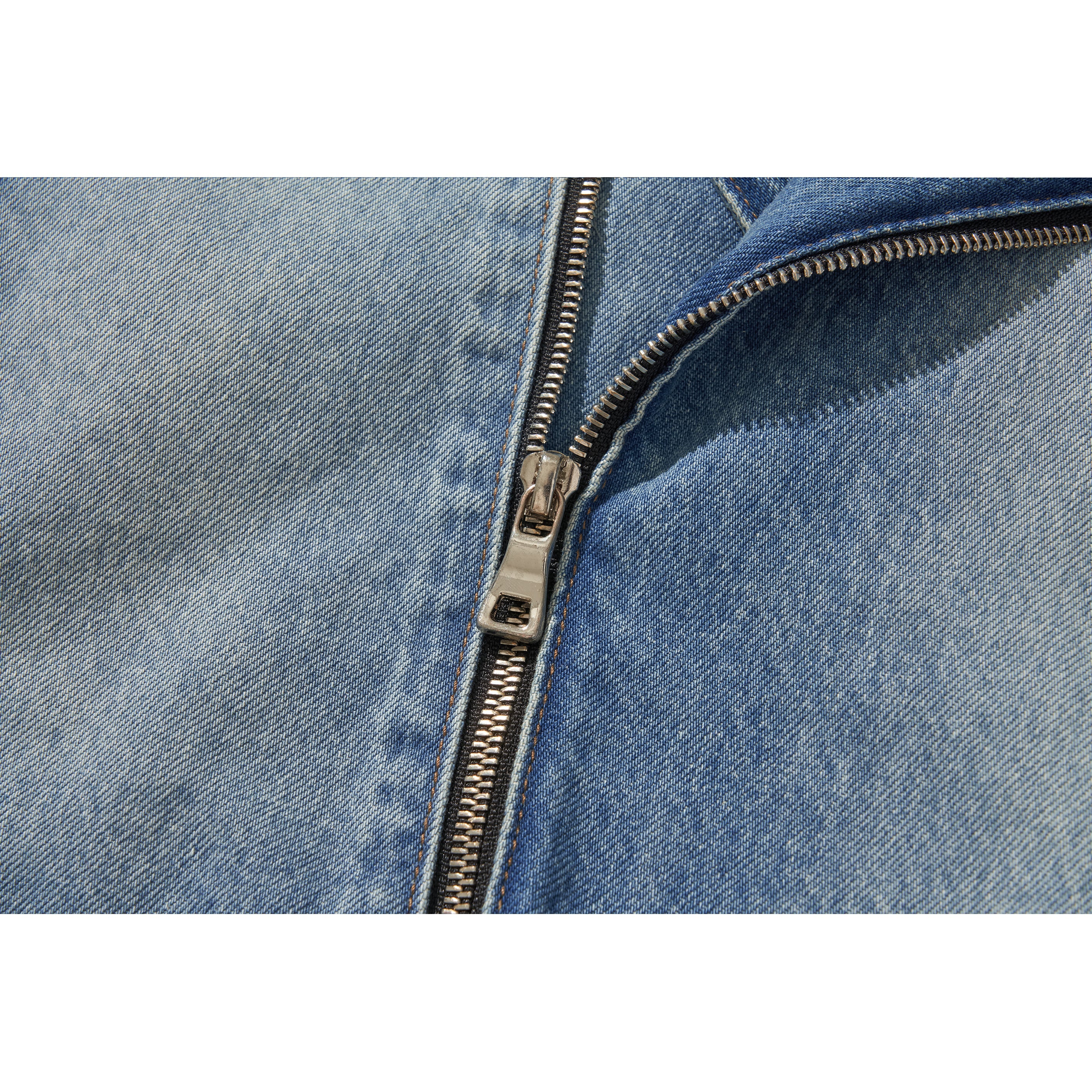 WIDE DENIM RIDER JACKET / BLUE - Image 31