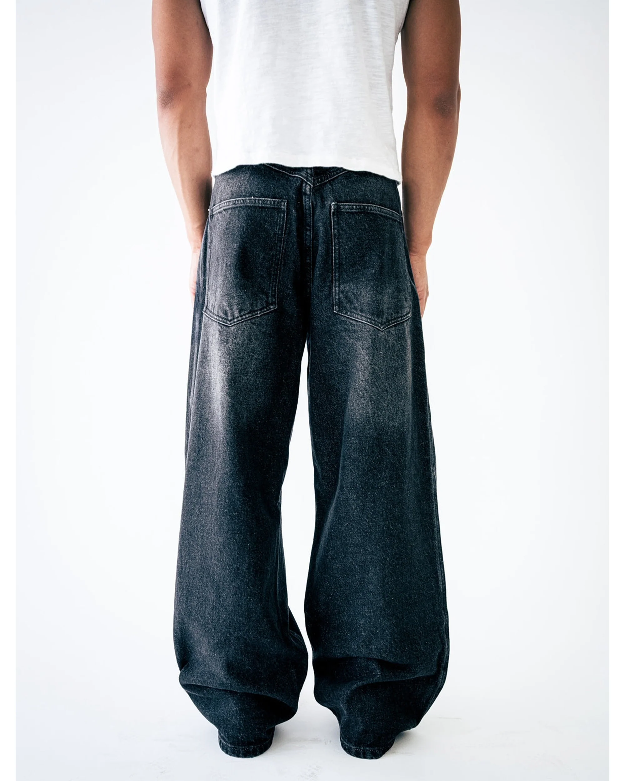Wide Leg Denim - Dark Wash - Image 3