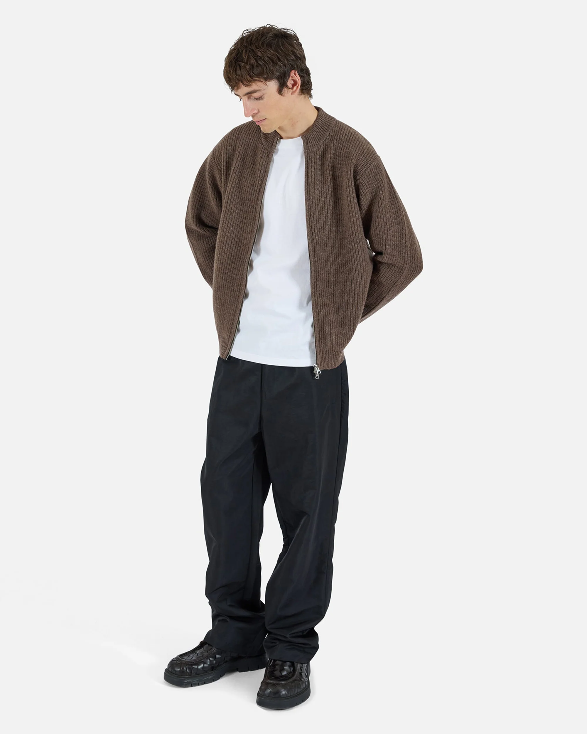 Wide Leg Nylon Track Pants - Image 3