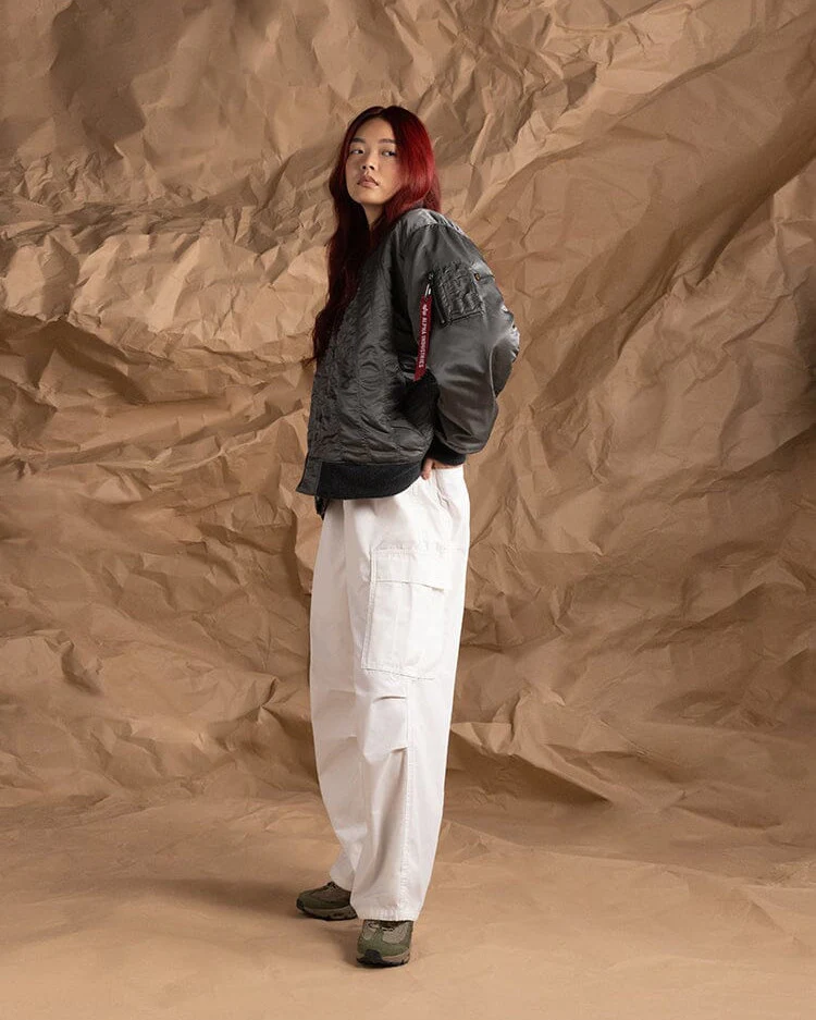 WOMEN'S MA-1 SHIRRING BOMBER JACKET - Image 5