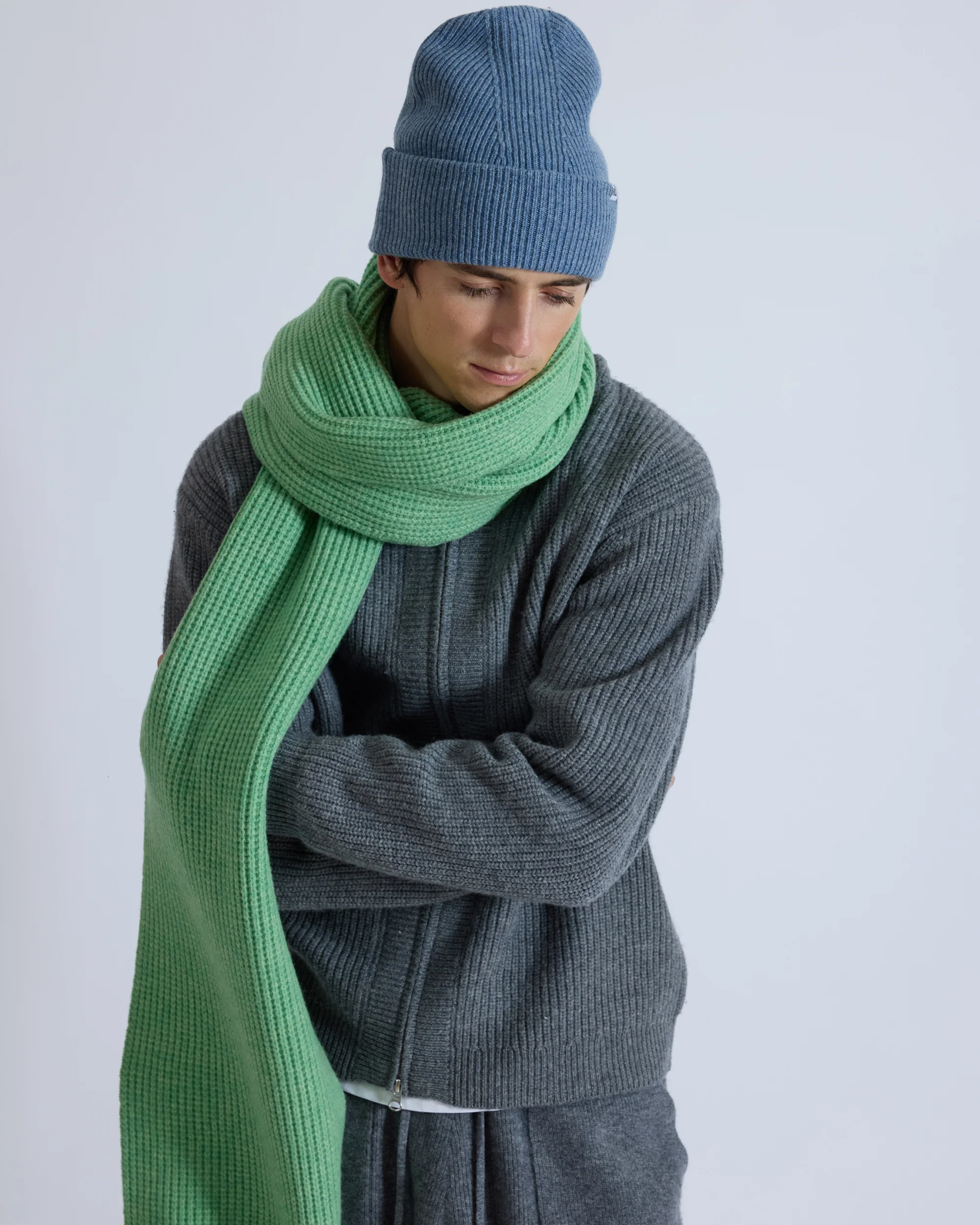 Wool Beanie (Cashmere Blue) - Image 3