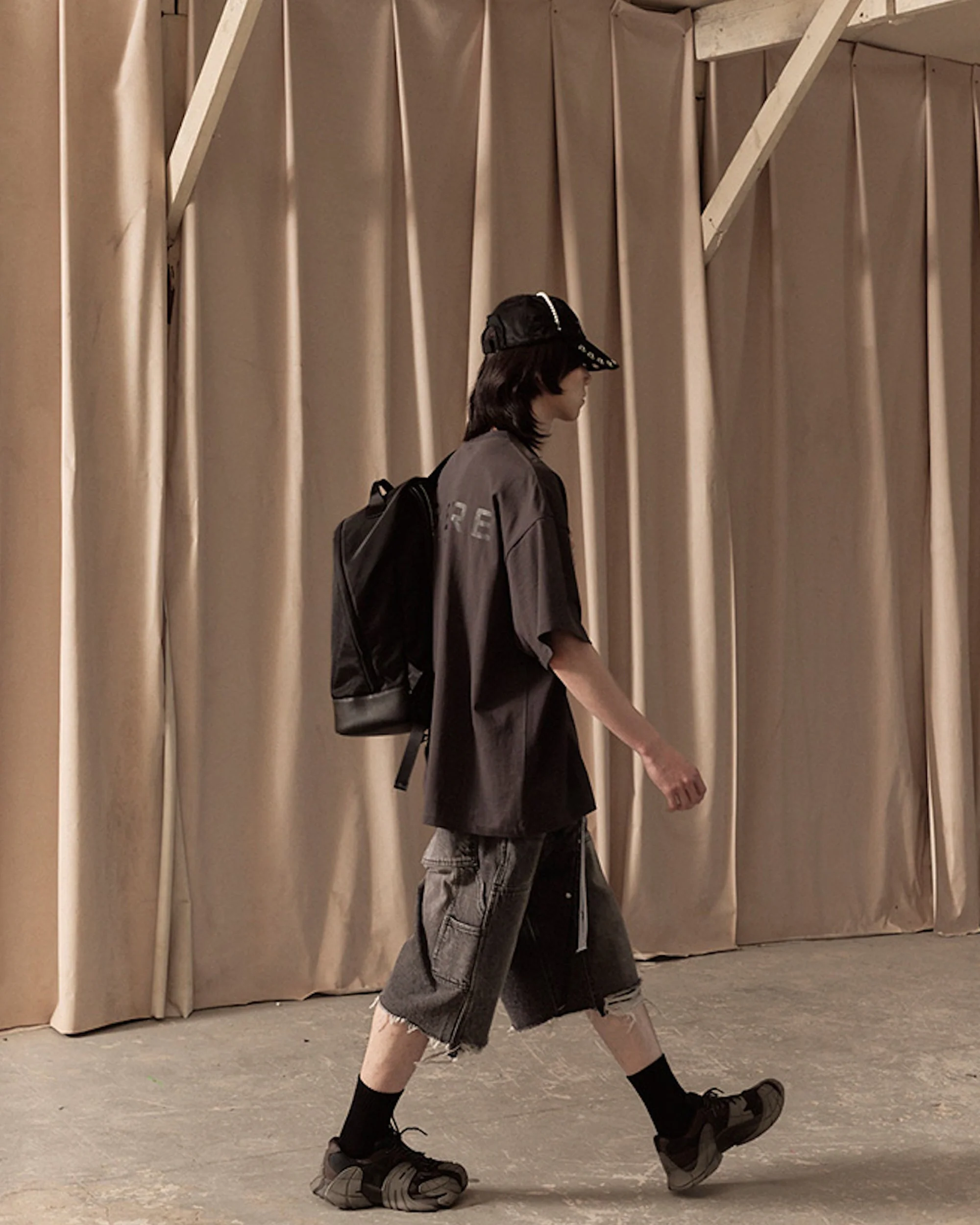 WORK HALF PANTS / BLACK - Image 14