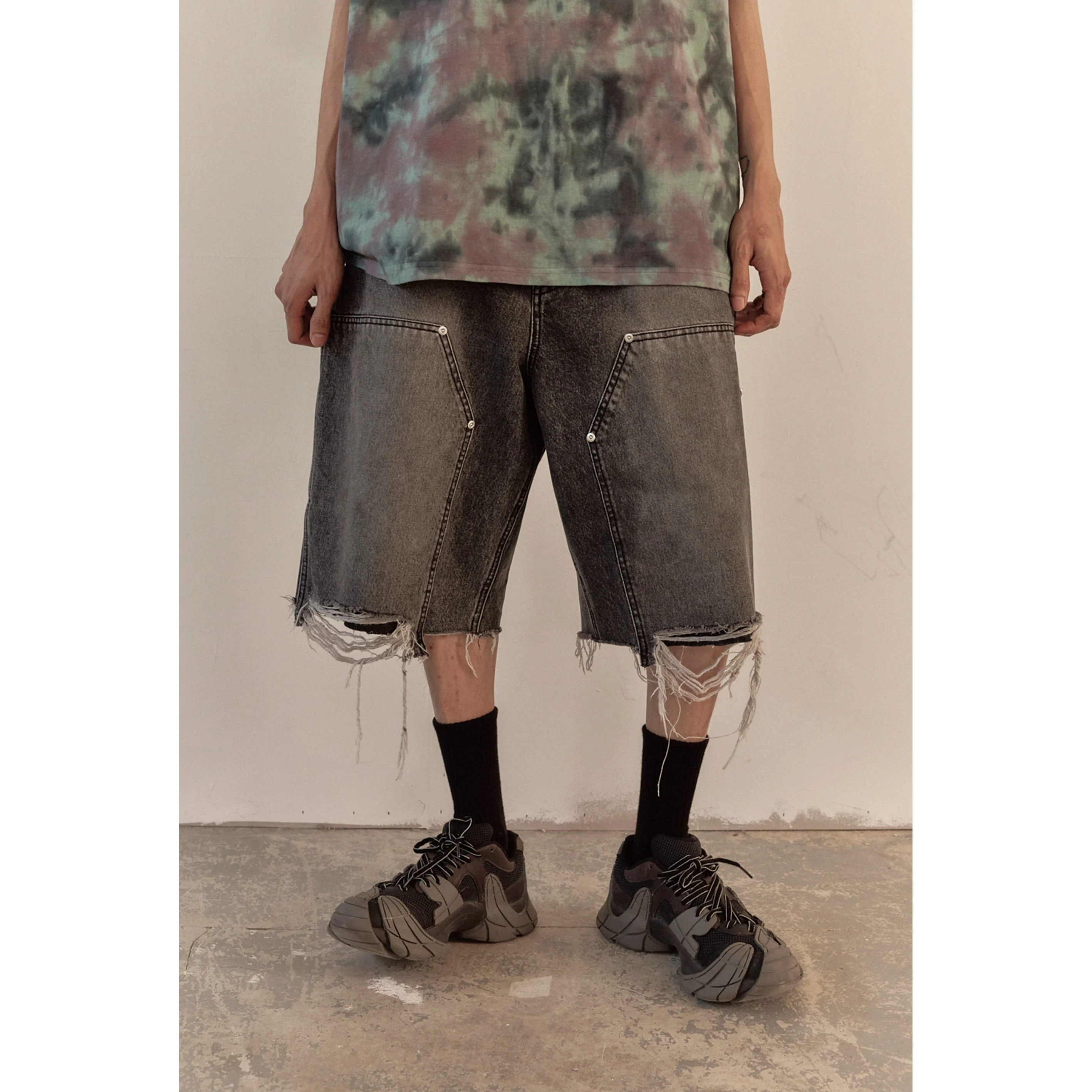 WORK HALF PANTS / BLACK - Image 36