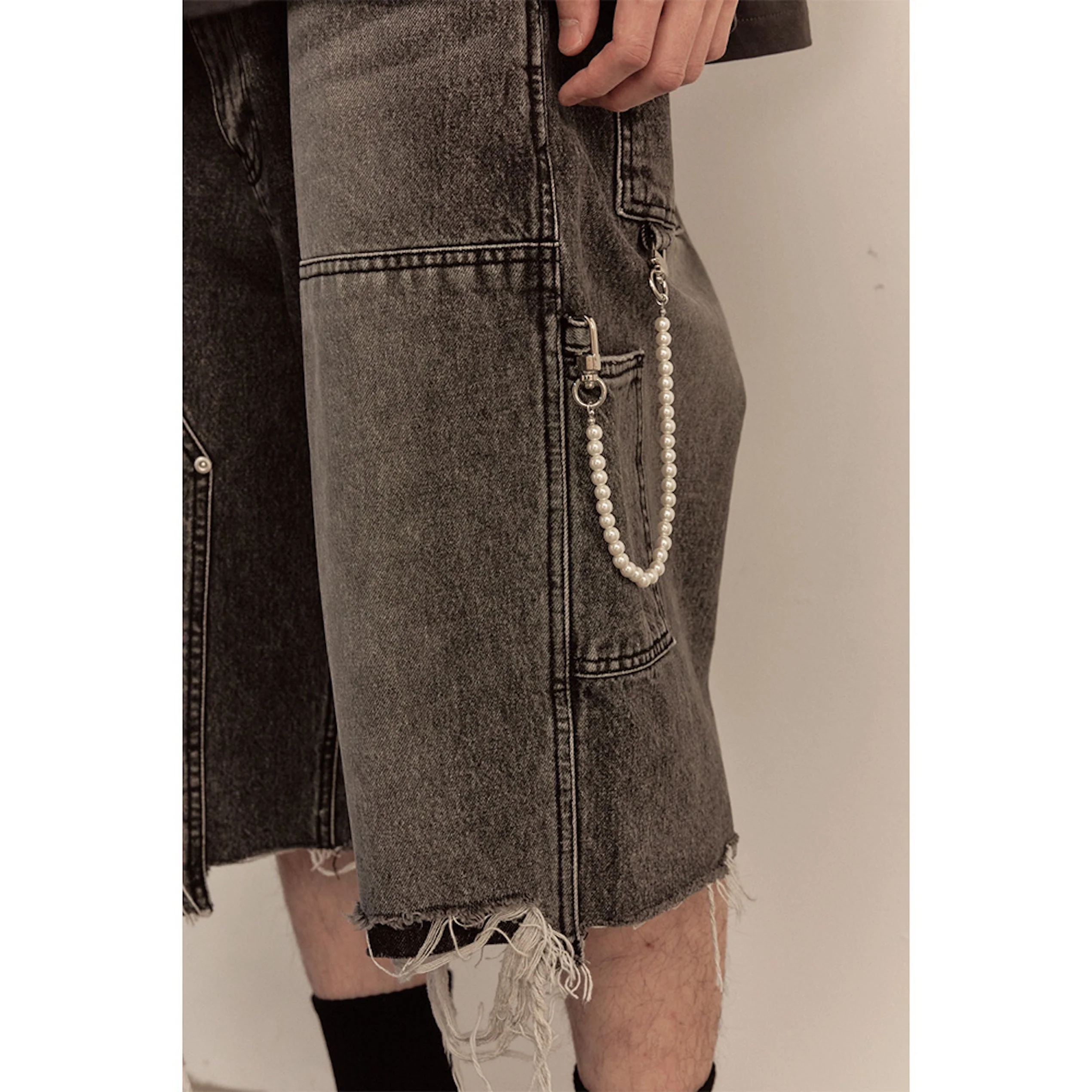 WORK HALF PANTS / BLACK - Image 38