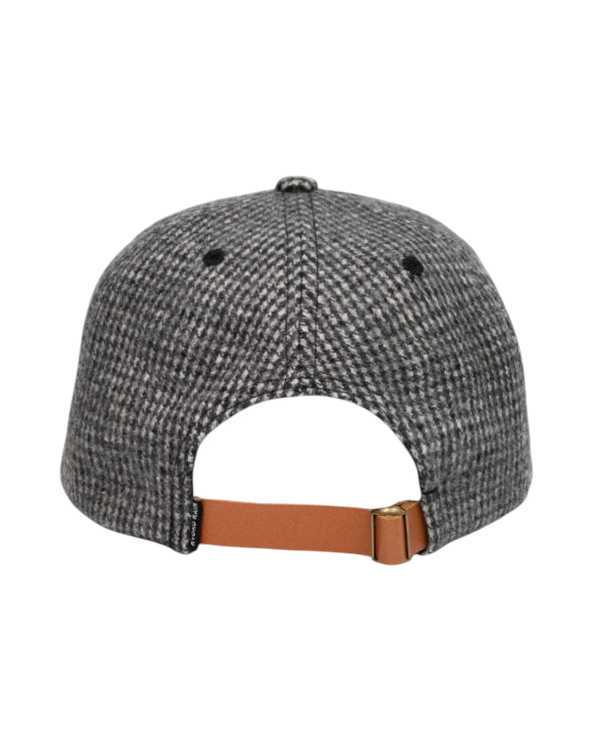 WOVEN STRAPBACK HAT - CHECKERED GREY - Image 2