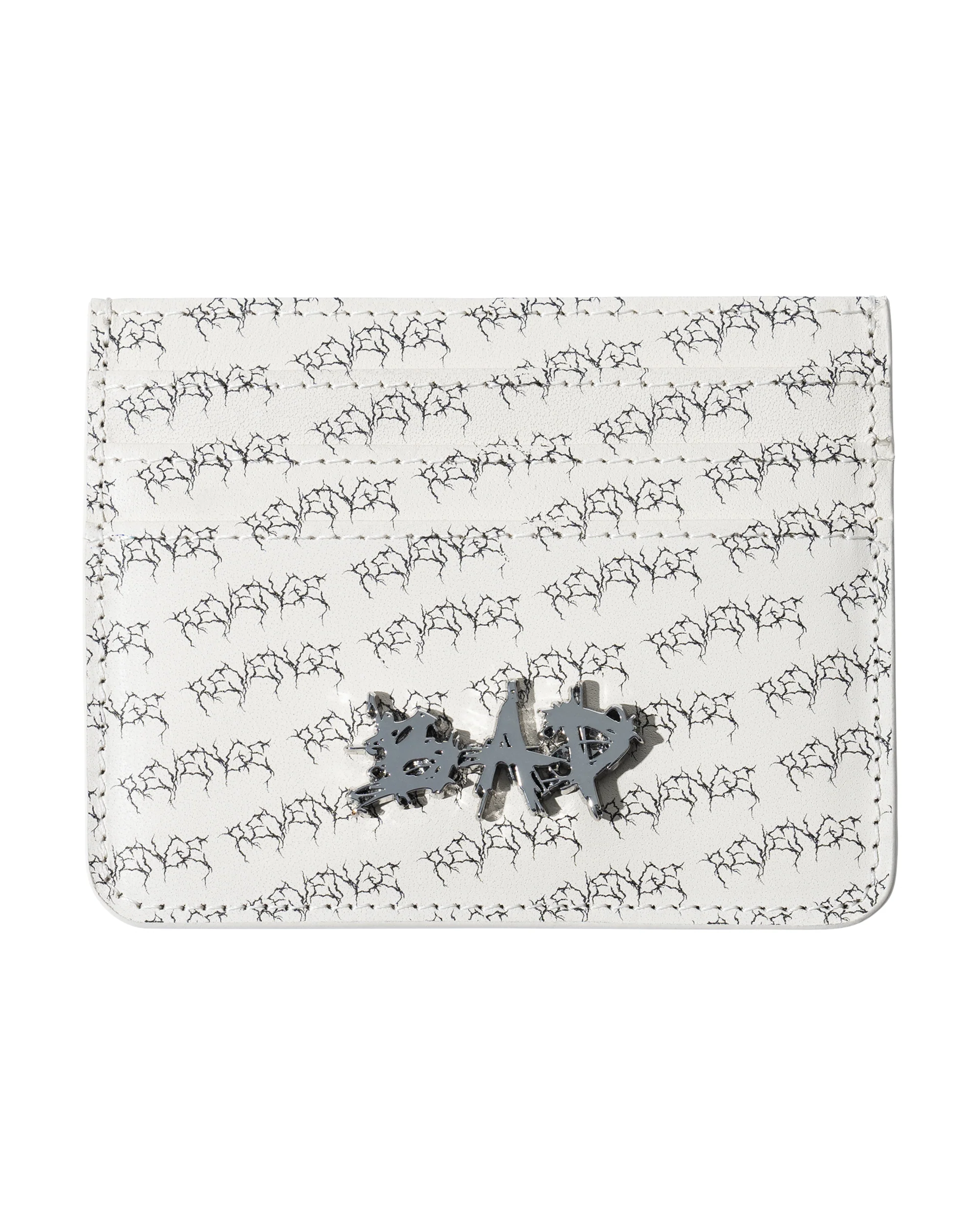X BAD LEATHER CARDHOLDER WHITE