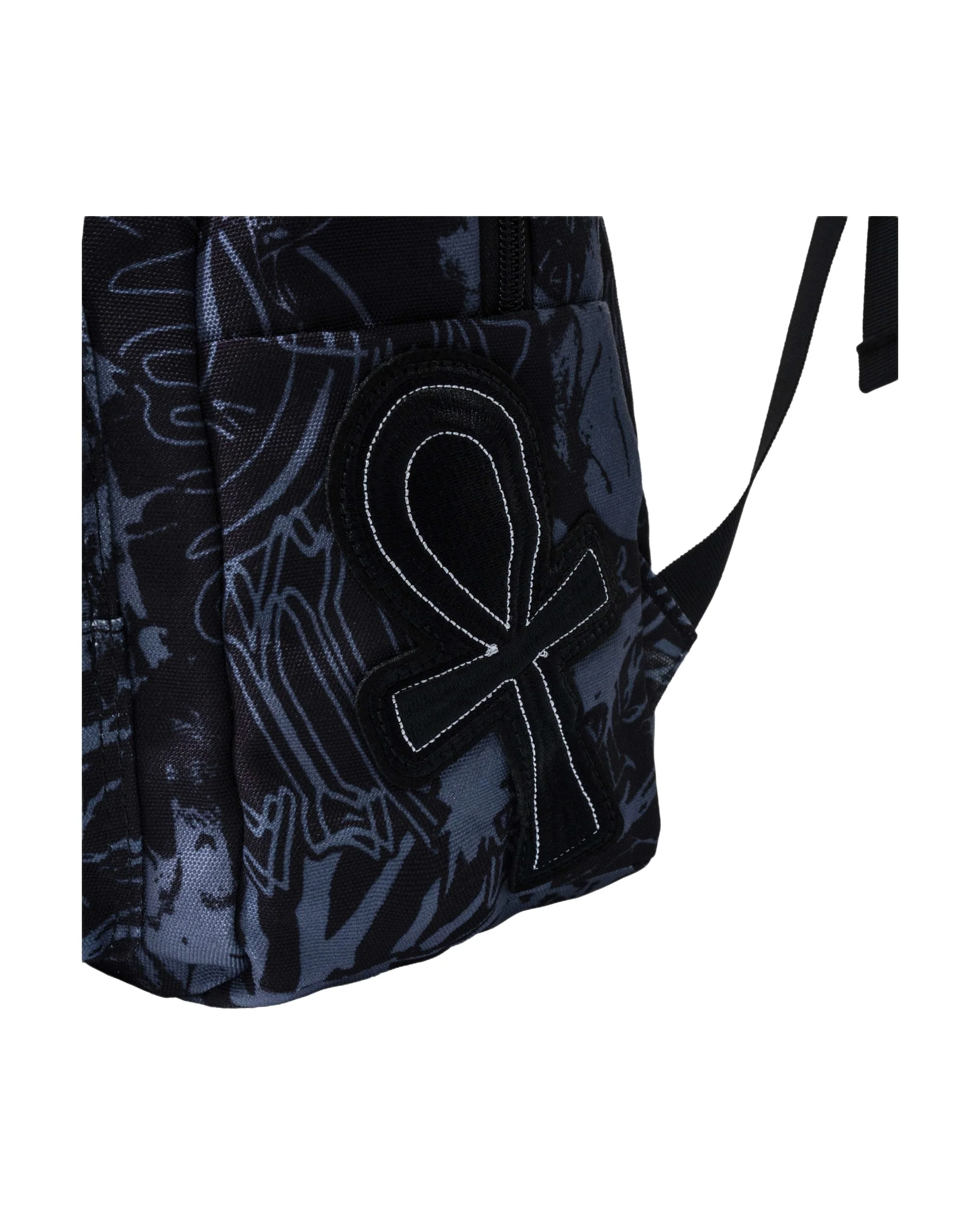 X COLLAGE PATCHES CANVAS BACKPACK BLACK/WHITE - Image 3