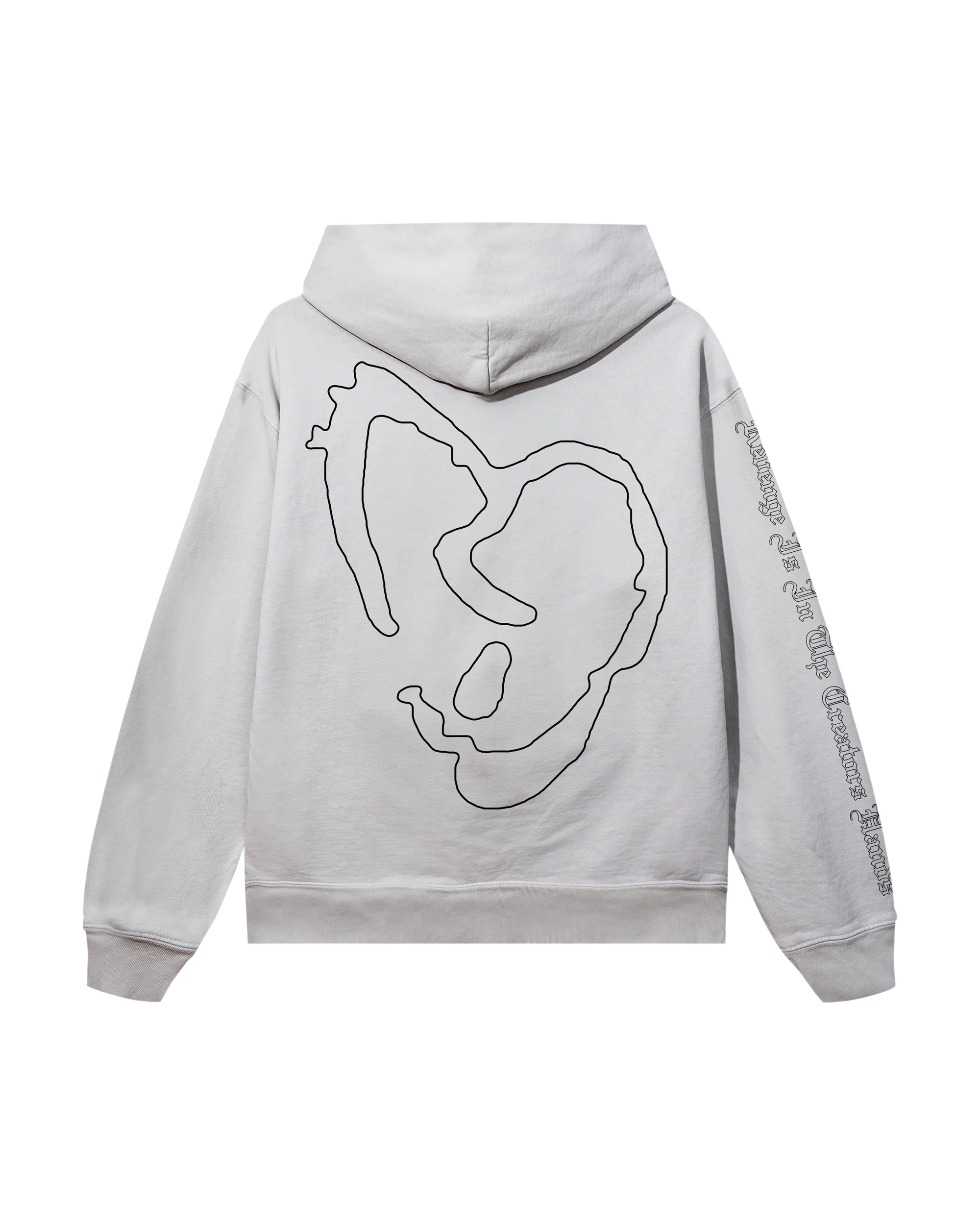 X HEARTBREAK OUTLINE HOODIE WHITE/BLACK - Image 2