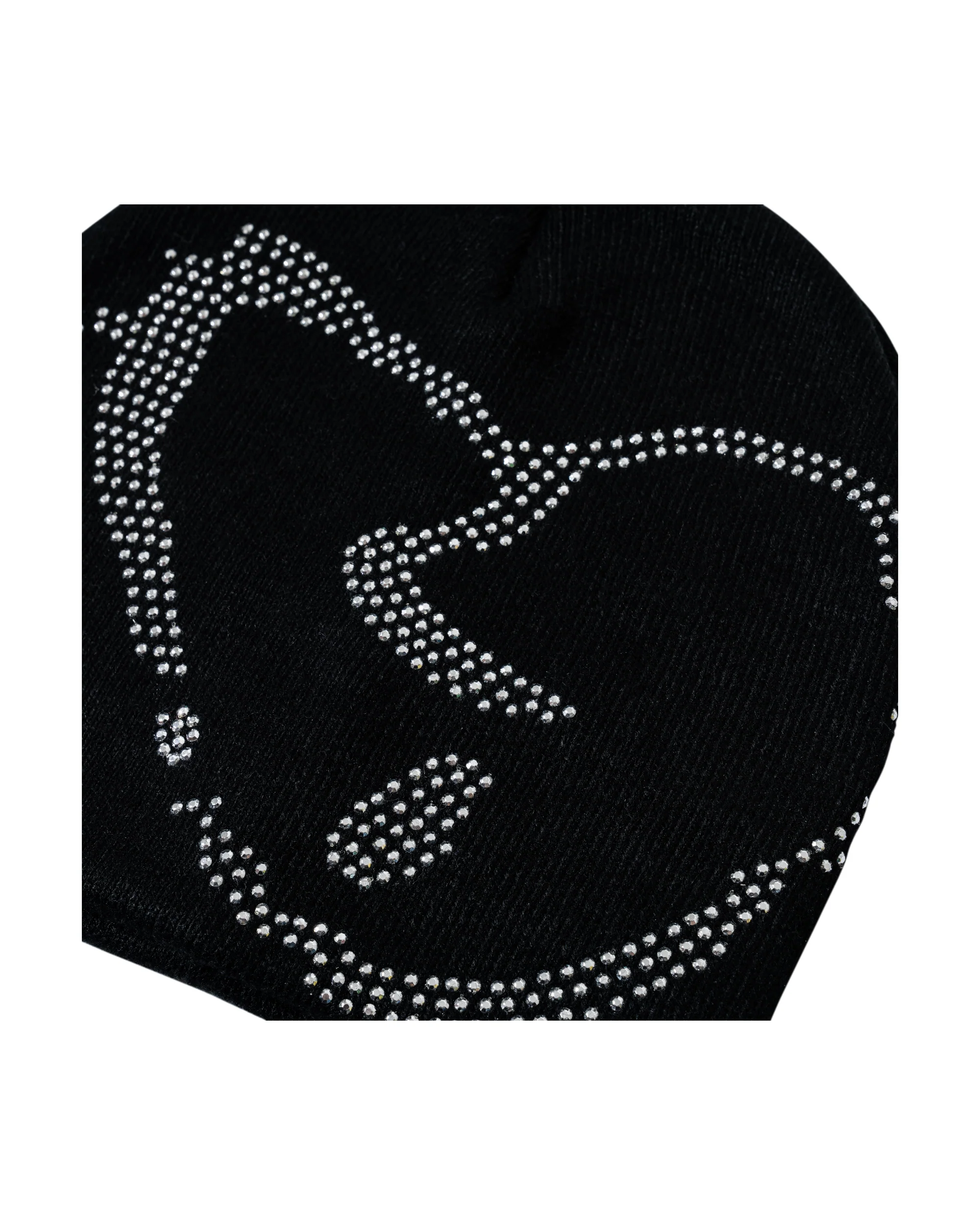 X HEARTBREAK RHINESTONE BEANIE BLACK/CRYSTAL - Image 3