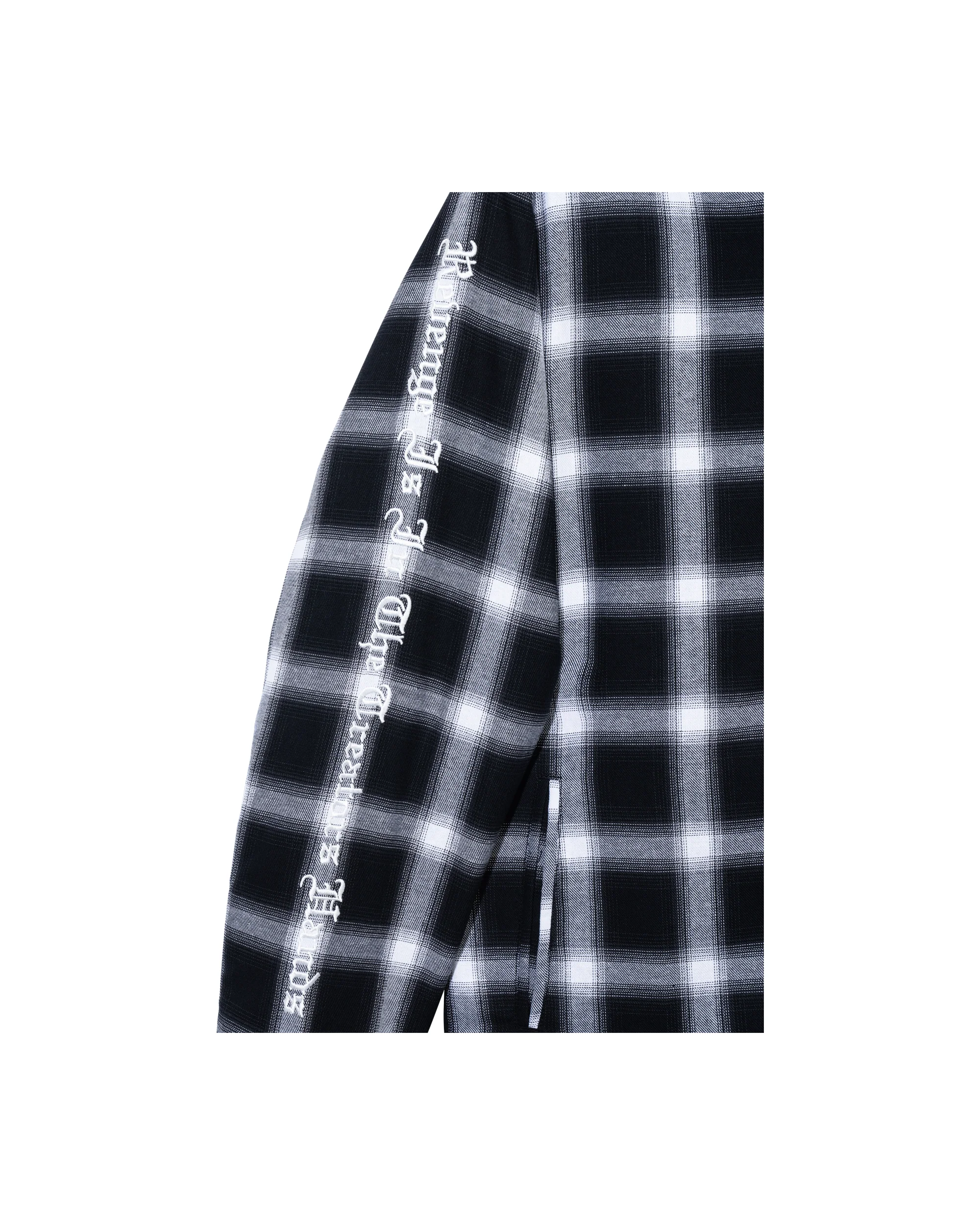 X HEARTBREAK SPLIT HOODED FLANNEL BLACK/RED - Image 2