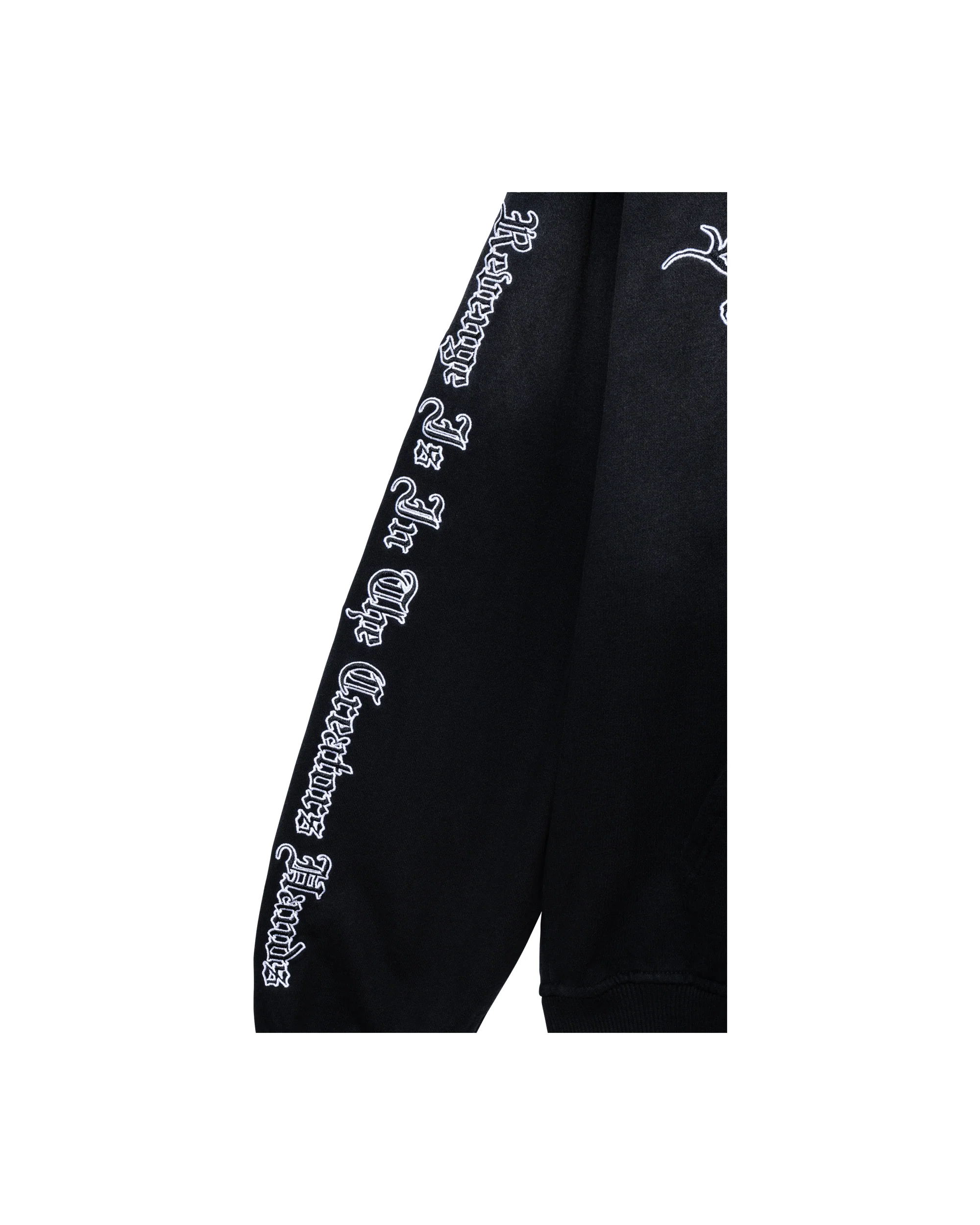 X LIGHTNING HEARTBREAK HOODIE TREATED BLACK/WHITE - Image 2