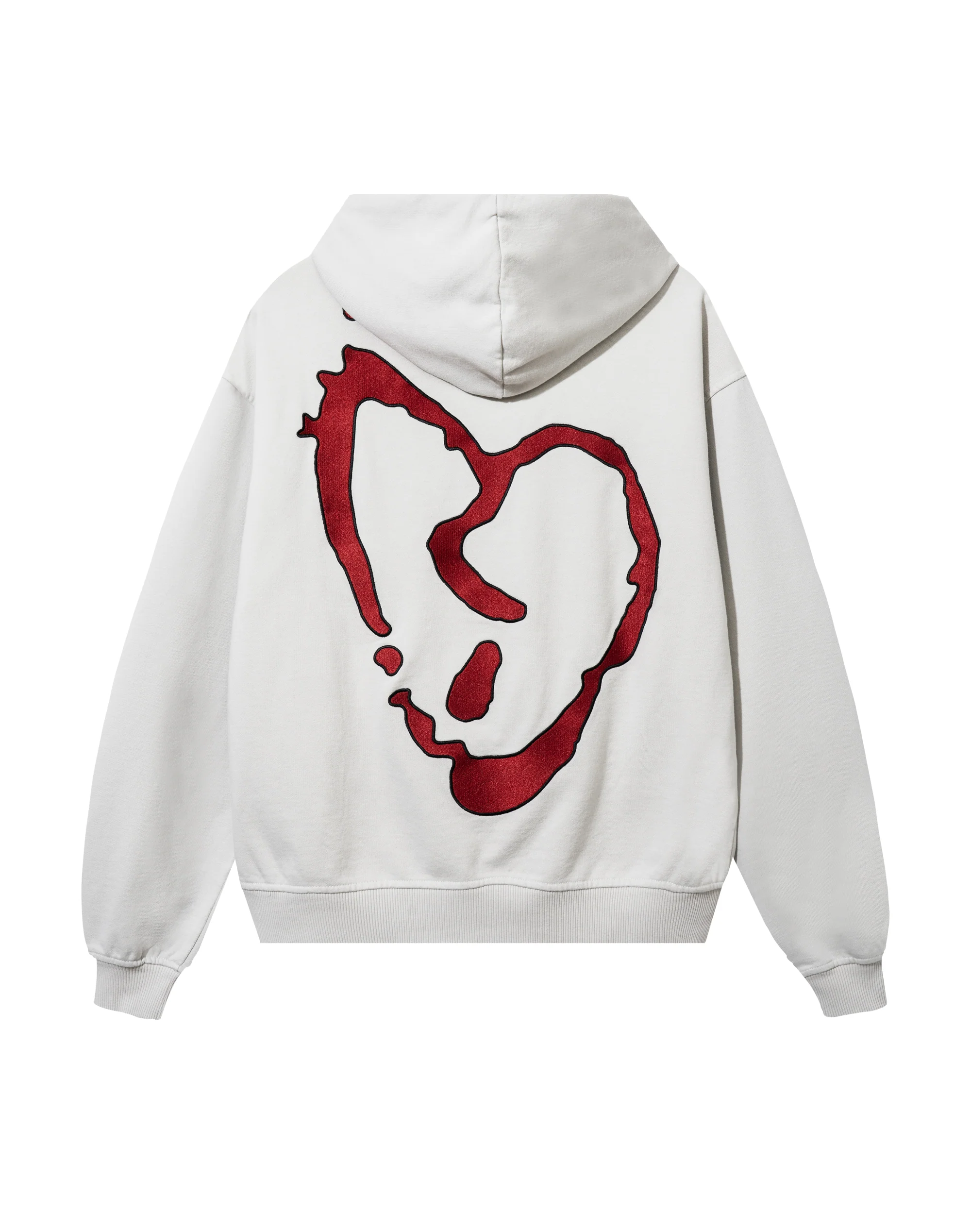 X LIGHTNING HEARTBREAK HOODIE TREATED CEMENT/RED - Image 5