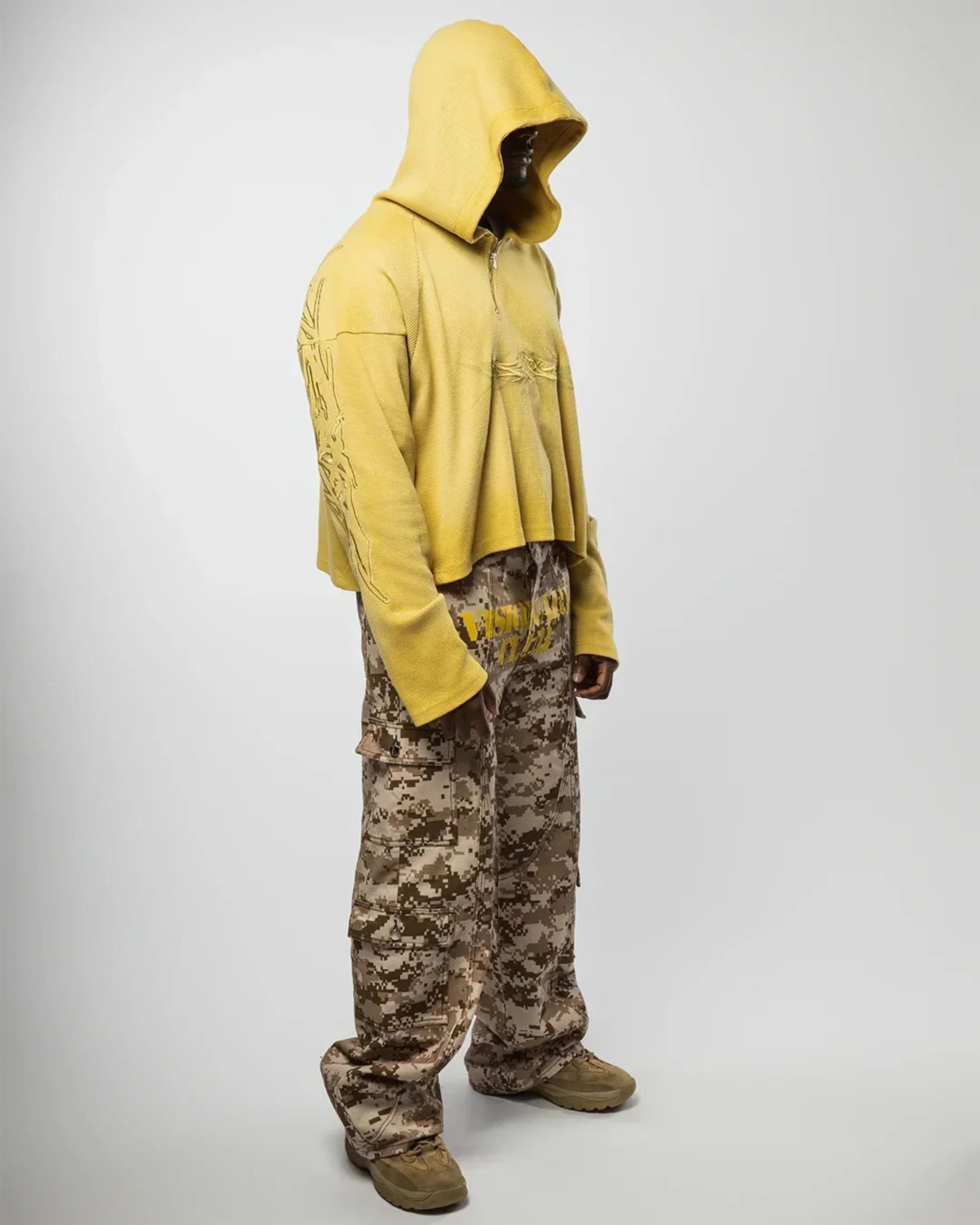 X-RAY THERMAL KNIT HOODIE V2 (YELLOW) - Image 6