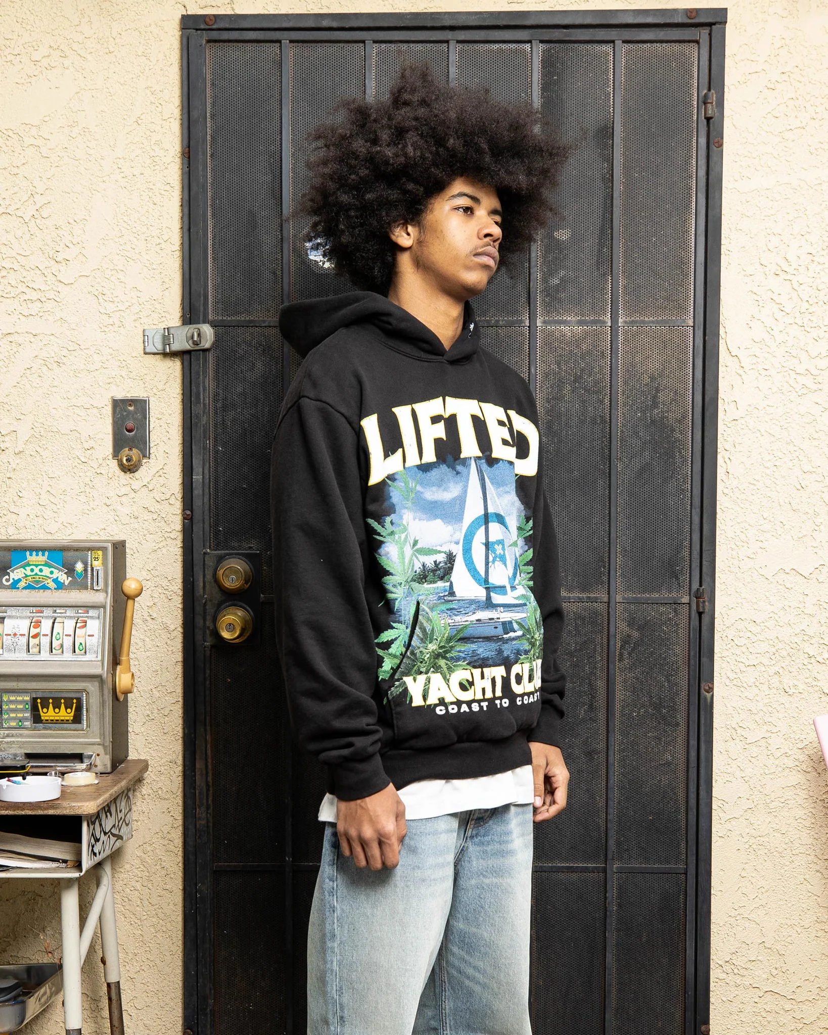 YACHT CLUB HOODIE Black - Image 3