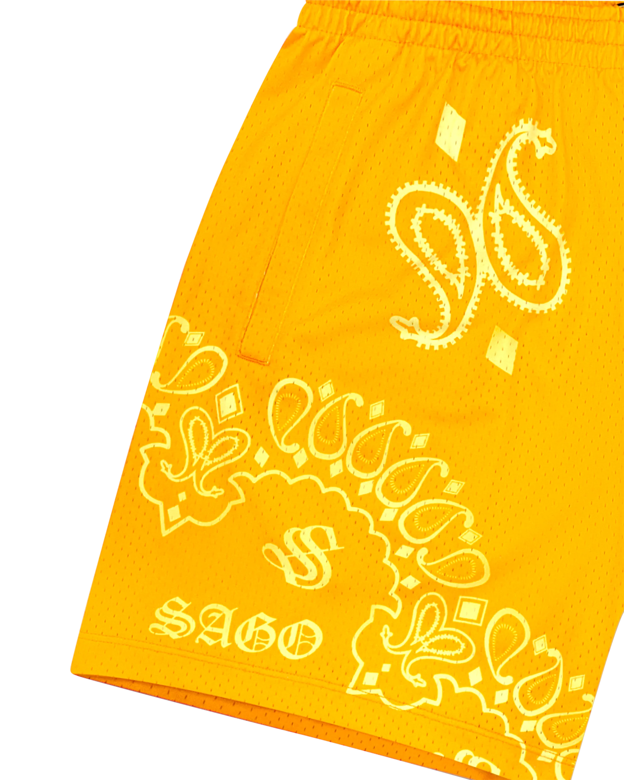 Yellow tonal bandana shorts - Image 3