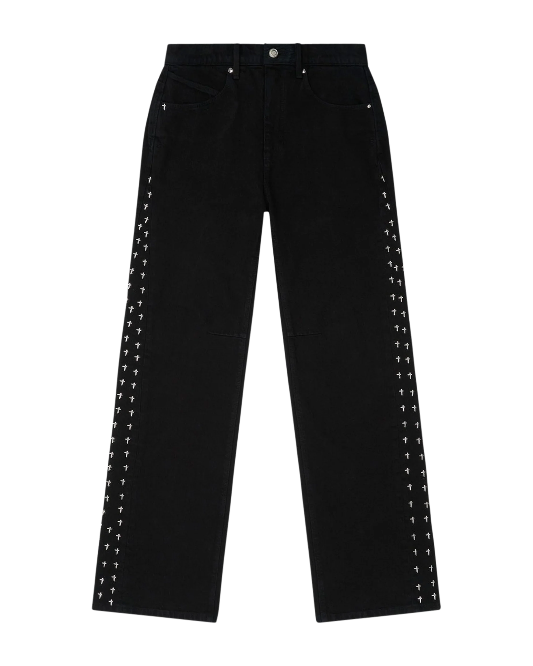ZED STRAIGHT LEG JEAN | BLACK CROSS PANELS