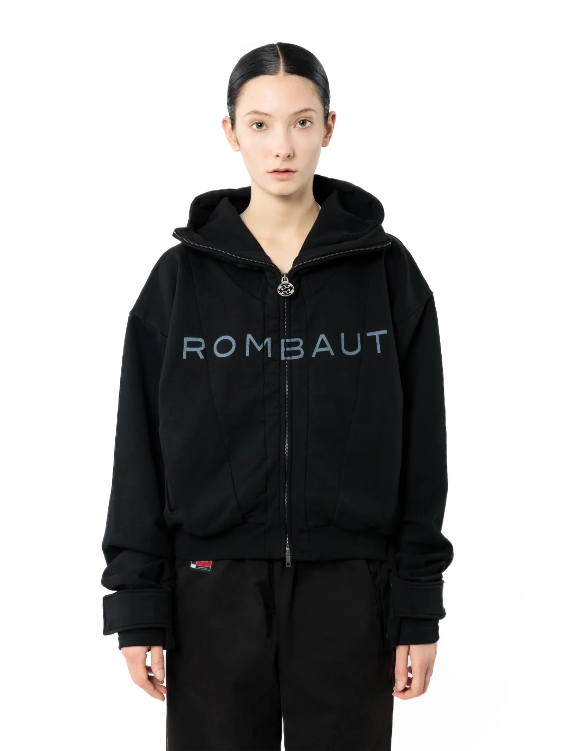 ZIPPER HOODIE Black - Image 3