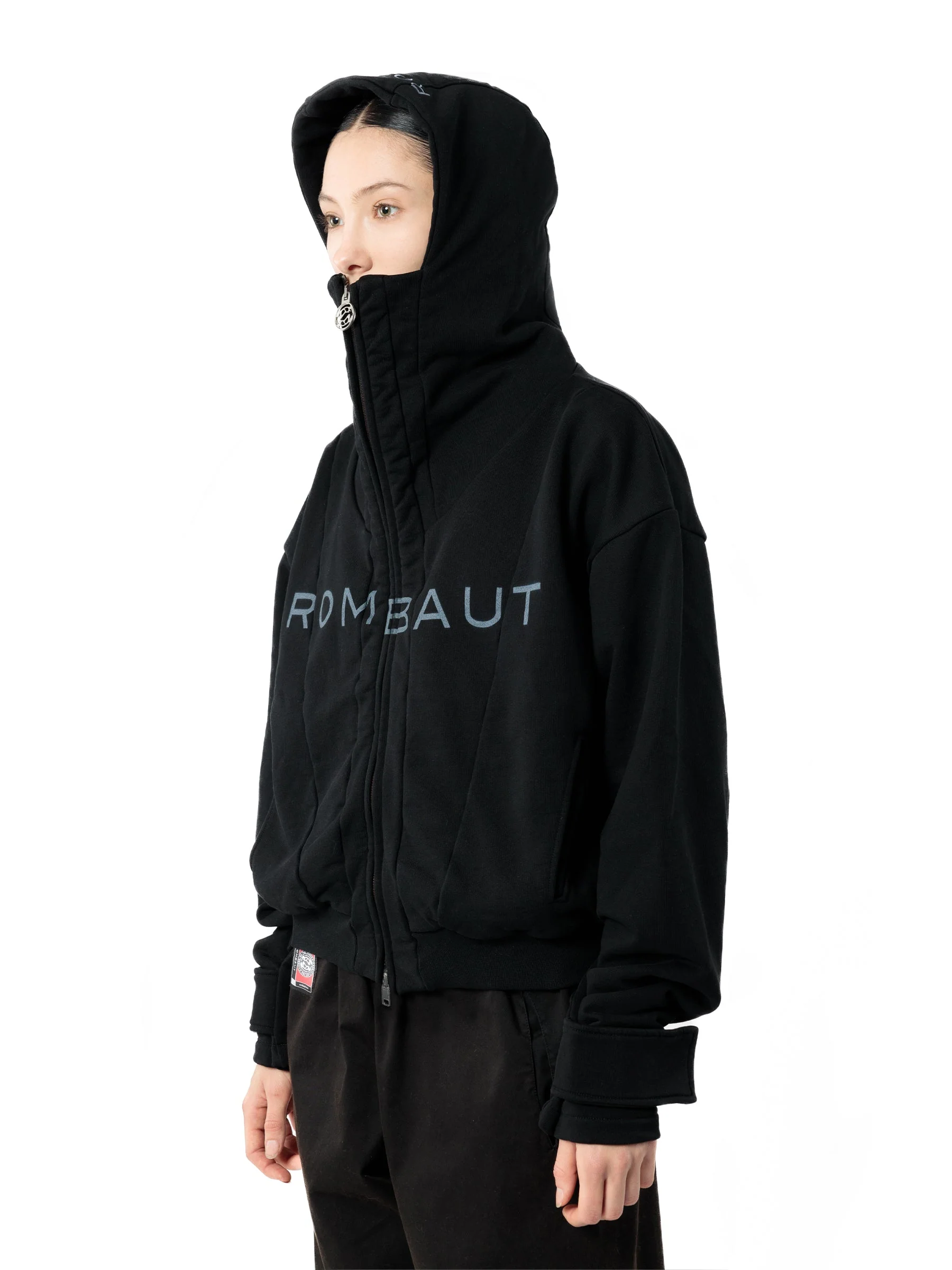 ZIPPER HOODIE Black - Image 4